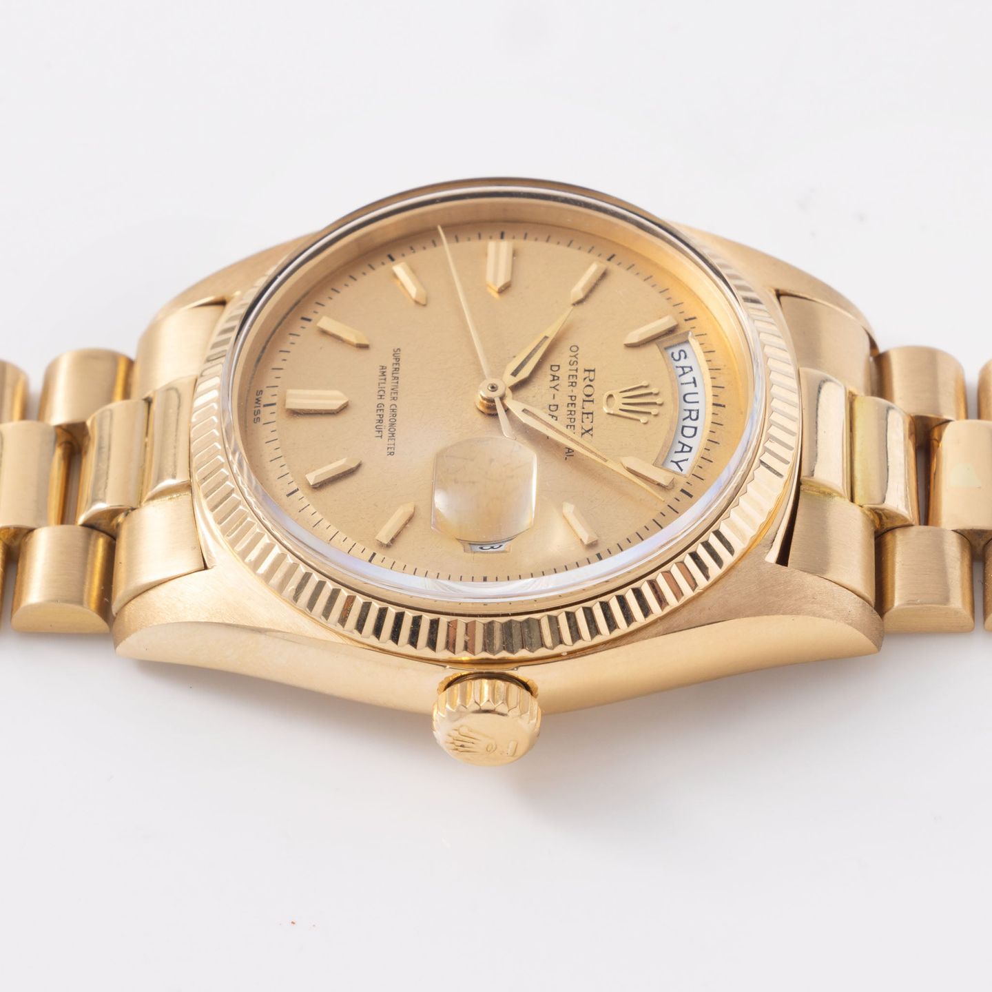 Rolex Day-Date 1803 (1960) - Champagne dial 36 mm Yellow Gold case (7/8)