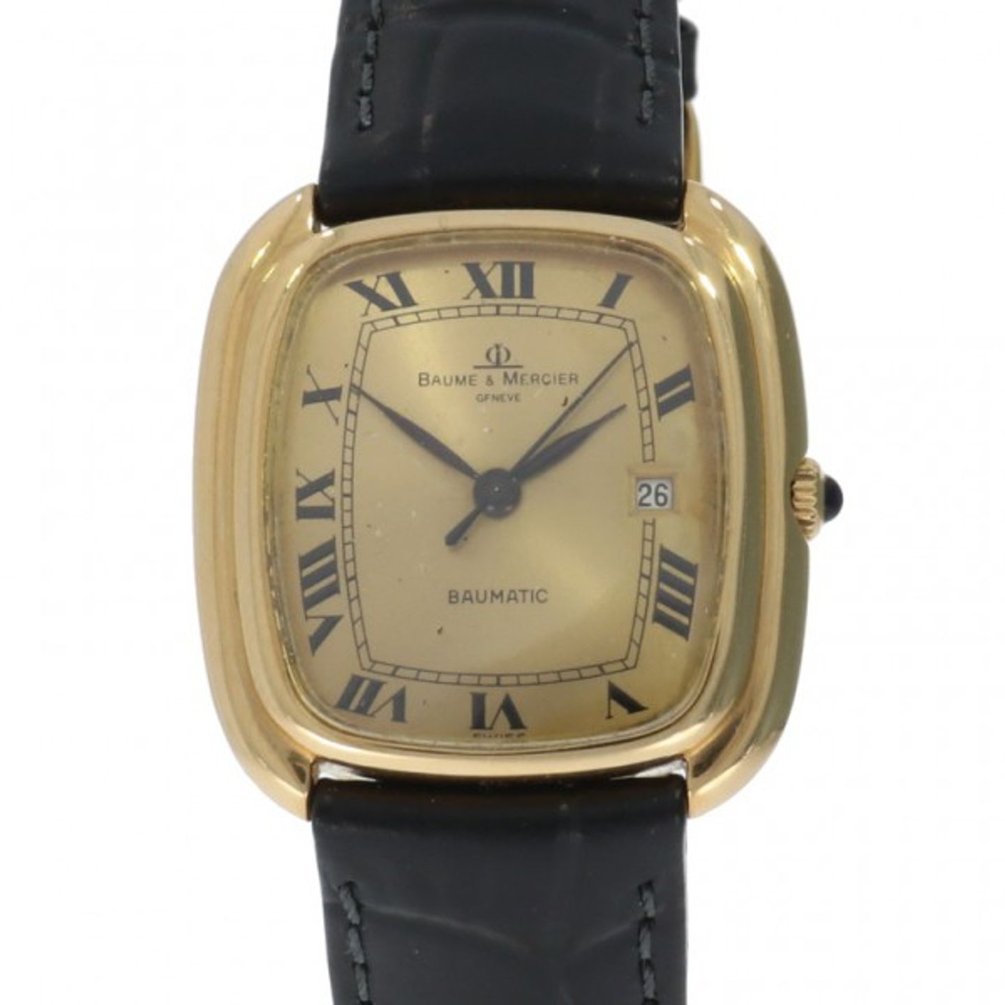 Baume & Mercier Vintage 37090 (1976) - Goud wijzerplaat 28mm Geelgoud (1/5)
