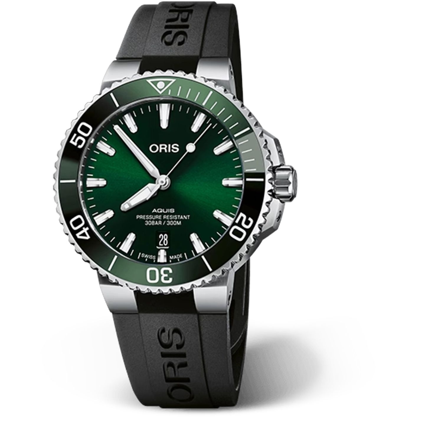 Oris Aquis Date 01 733 7766 4157-07 4 22 64FC (2025) - Groen wijzerplaat 42mm Staal (1/1)