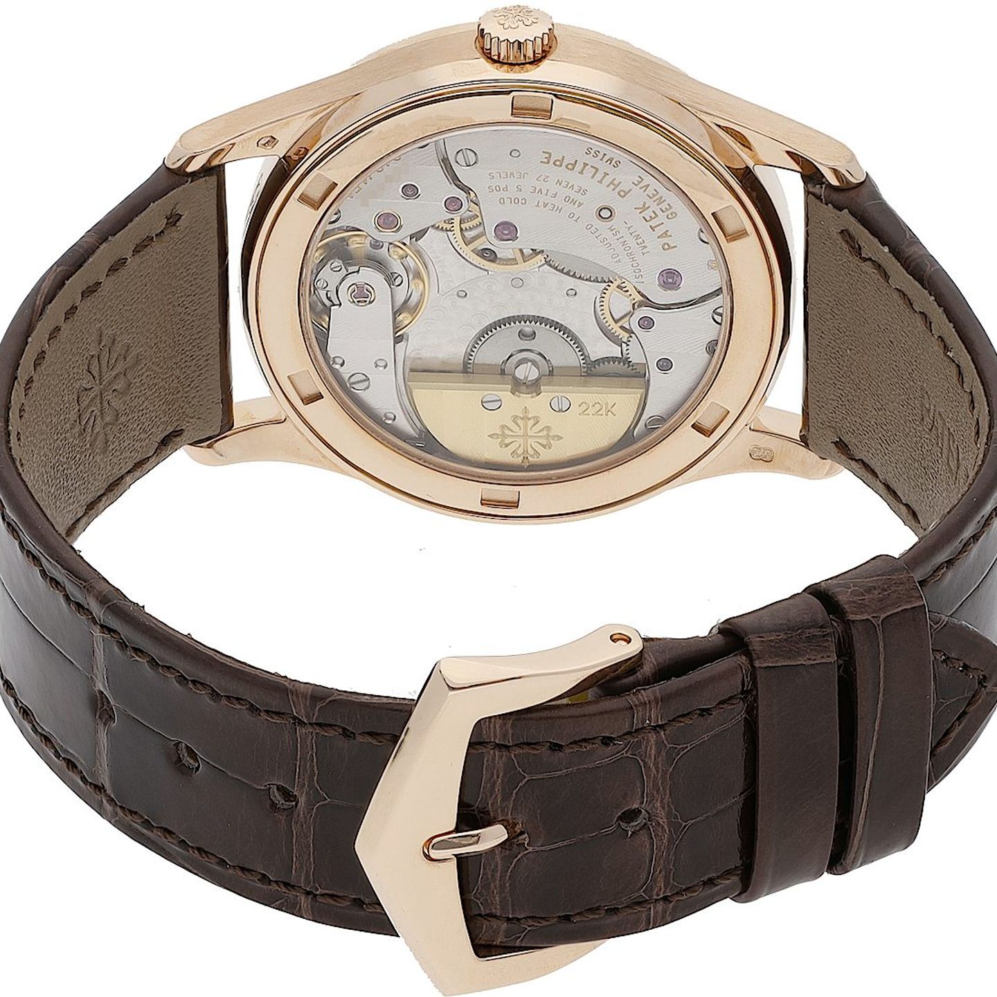 Patek Philippe Golden Ellipse 5738/1R-001 (Unknown (random serial)) - Black dial 35 mm Rose Gold case (5/5)