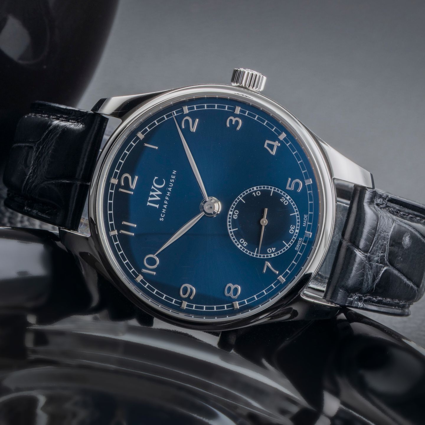 IWC Portuguese Automatic IW358305 (Unknown (random serial)) - Blue dial 40 mm Steel case (2/8)