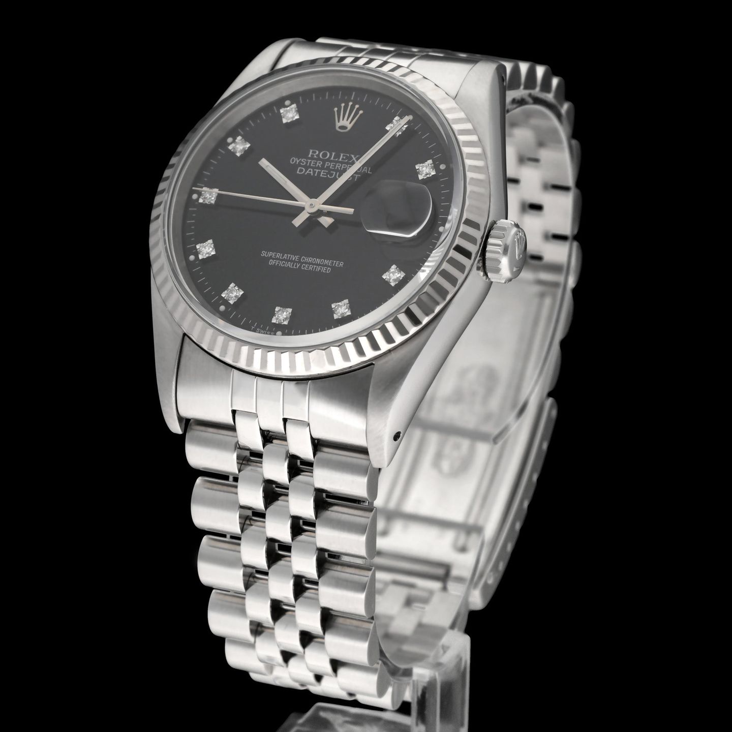 Rolex Datejust 36 16234 (1991) - Black dial 36 mm Steel case (2/8)