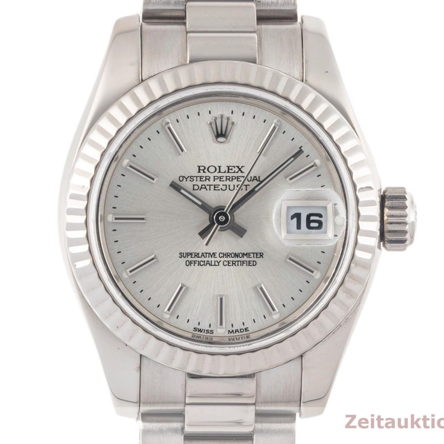 Rolex Lady-Datejust 179179 (Unknown (random serial)) - Silver dial 26 mm White Gold case (8/8)