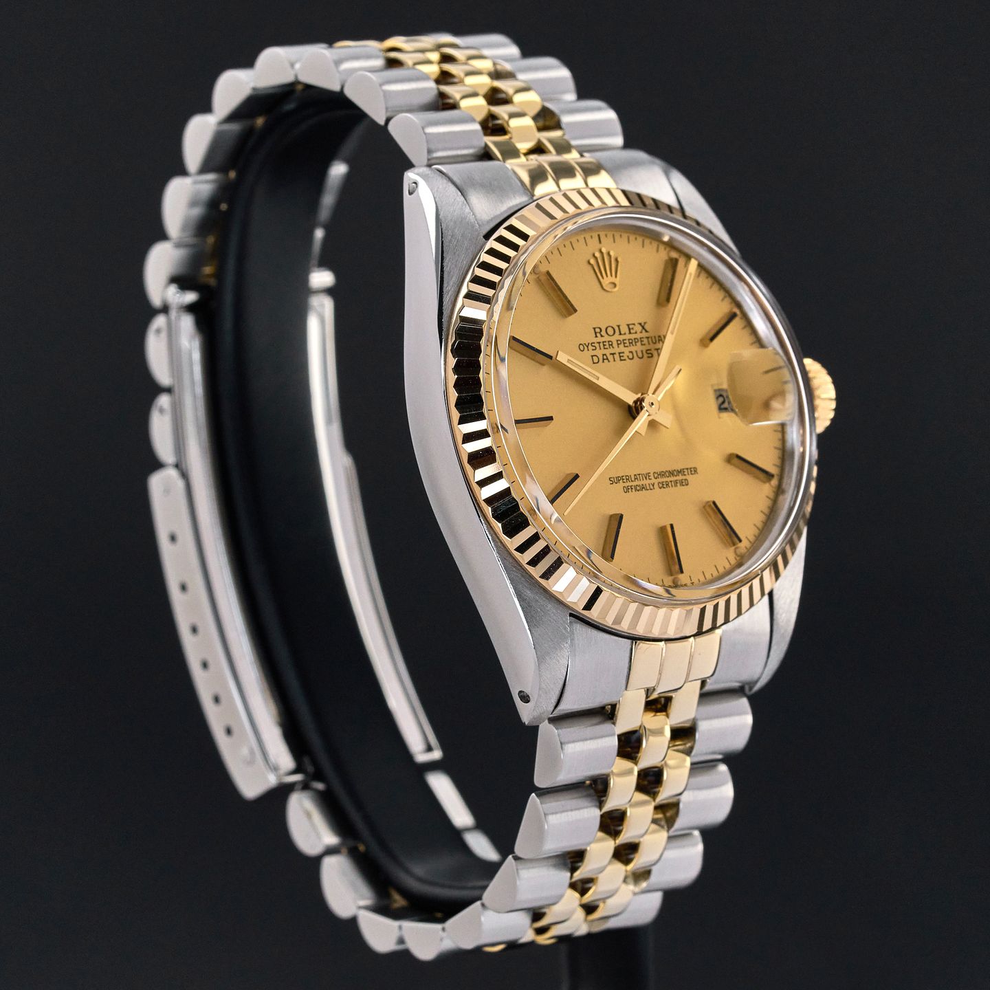 Rolex Datejust 36 16013 (1982) - Champagne wijzerplaat 36mm Goud/Staal (5/7)