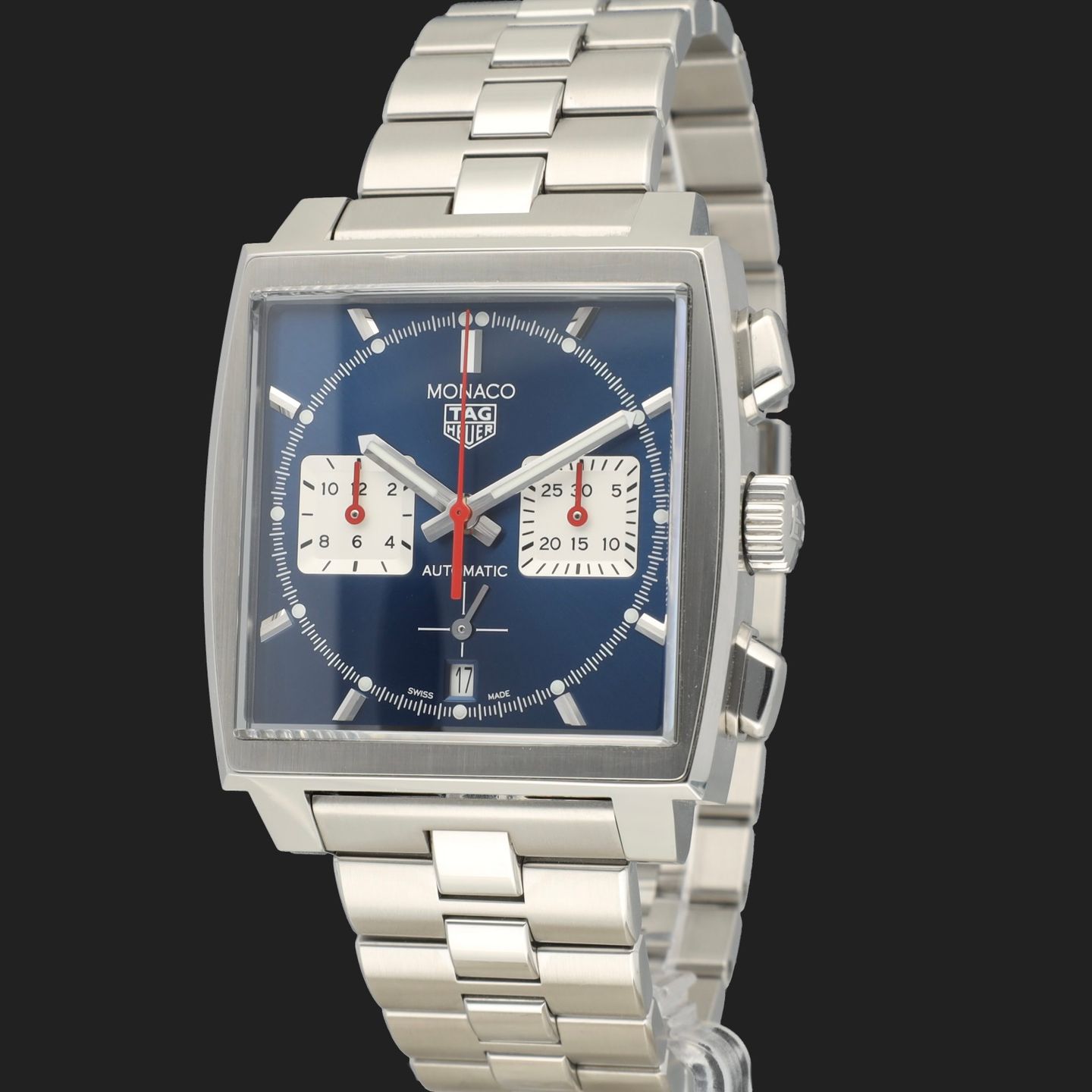 TAG Heuer Monaco CBL2111.FC6453 (2021) - Blauw wijzerplaat 39mm Staal (1/8)