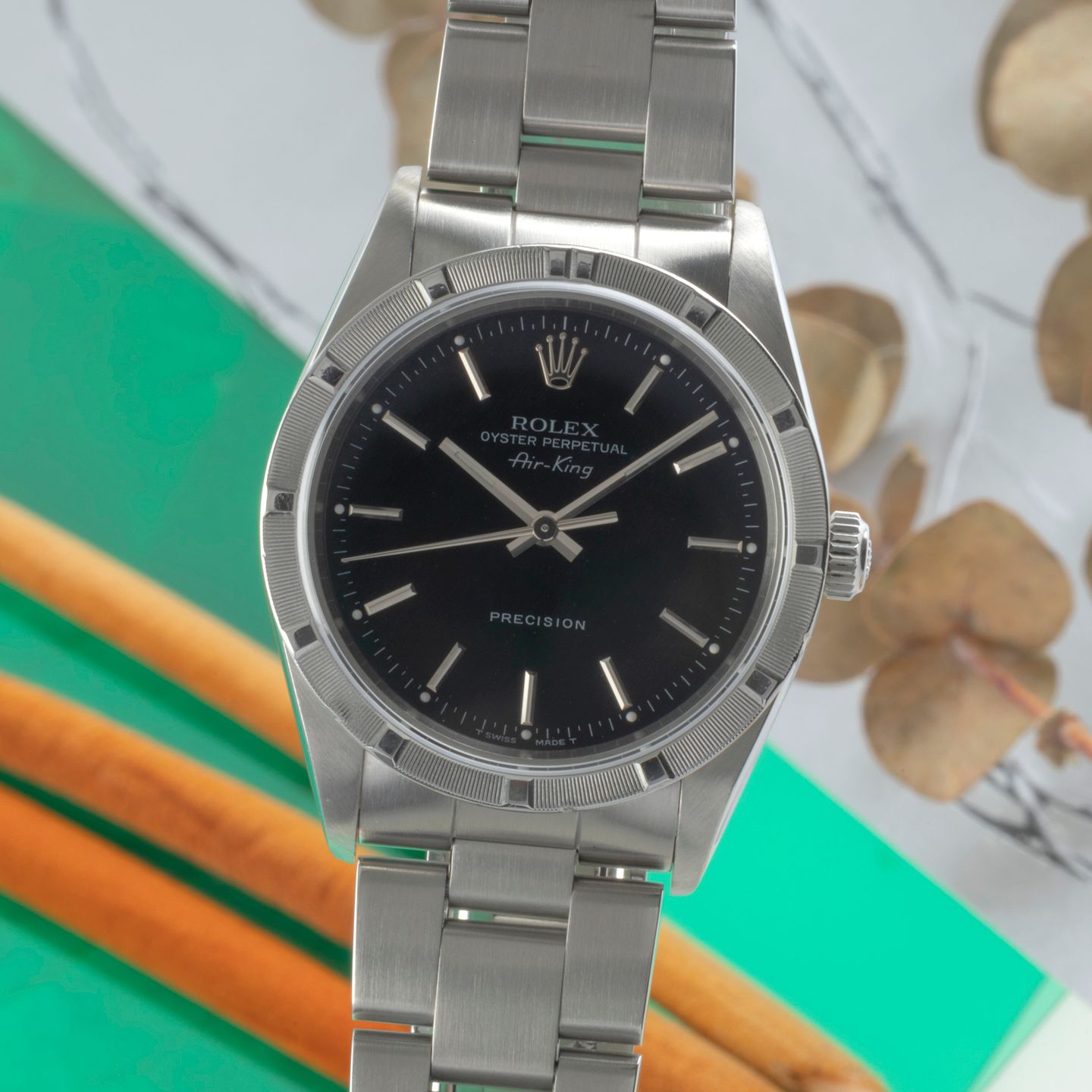 Rolex Air-King 14010 (1993) - 34mm Staal (3/8)