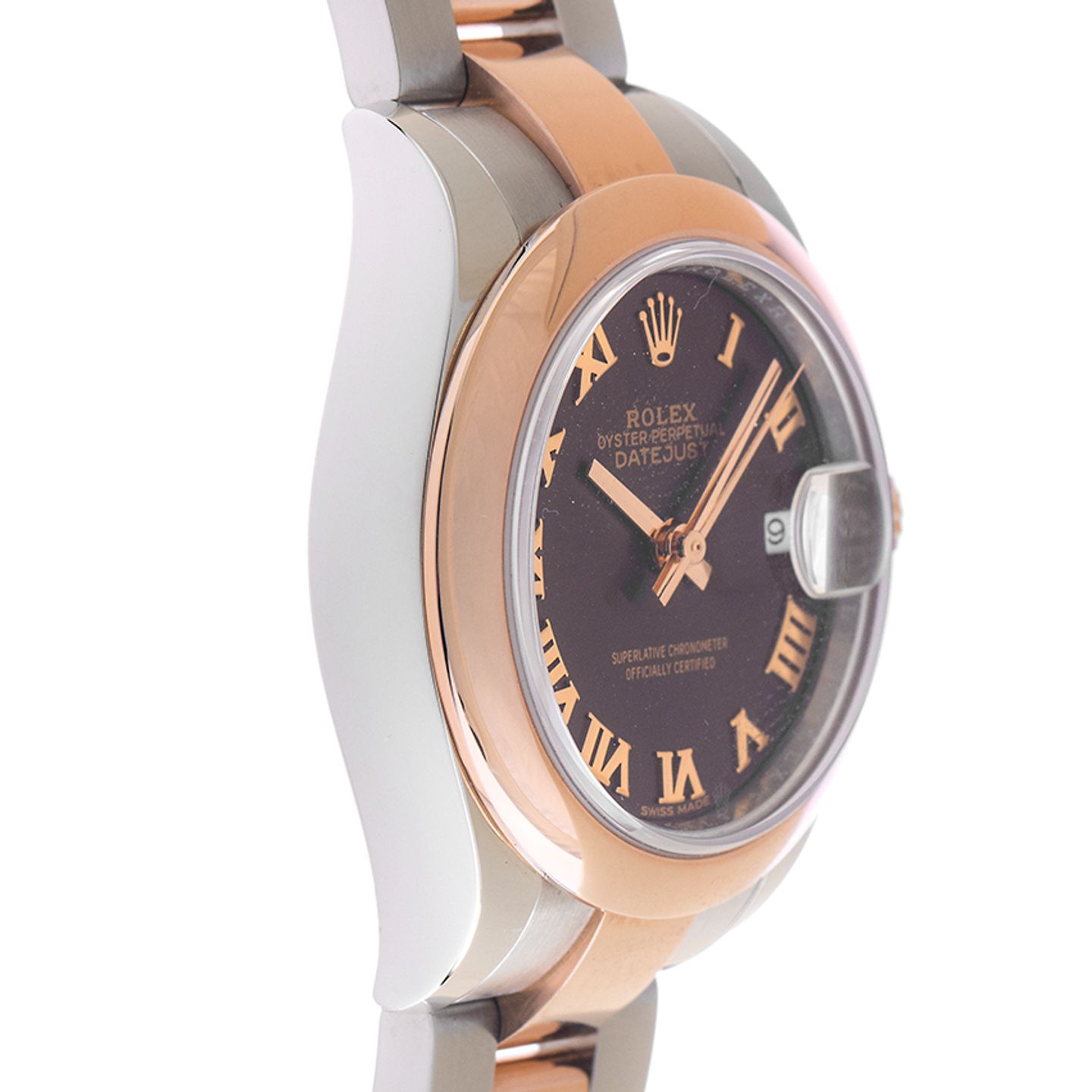 Rolex Lady-Datejust 279161 (2016) - Brown dial 28 mm Gold/Steel case (4/7)