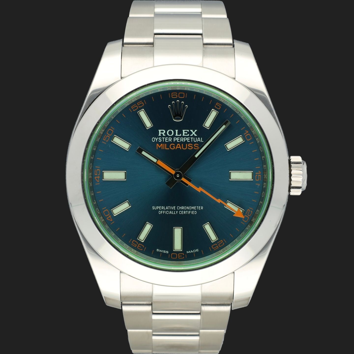 Rolex Milgauss 116400GV (2022) - 40 mm Steel case (3/8)