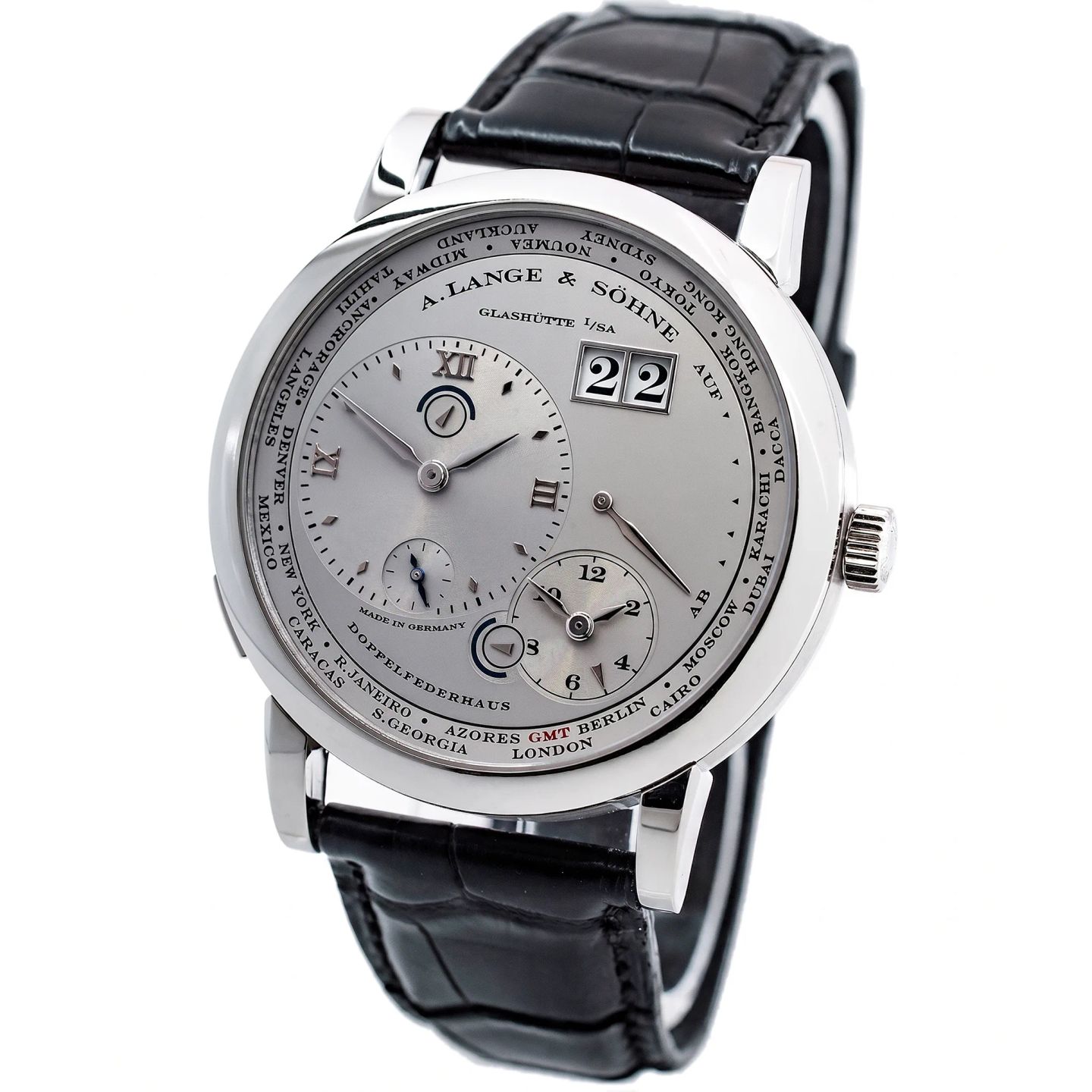 A. Lange & Söhne Lange 1 101.001 (2005) - Silver dial 42 mm Yellow Gold case (4/7)