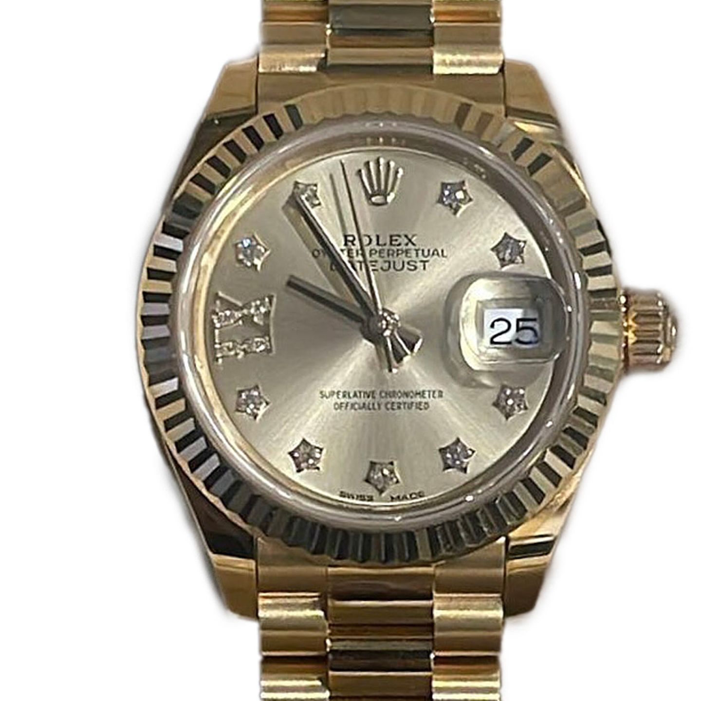 Rolex Lady-Datejust 279178 (2024) - Champagne dial 28 mm Yellow Gold case (1/1)