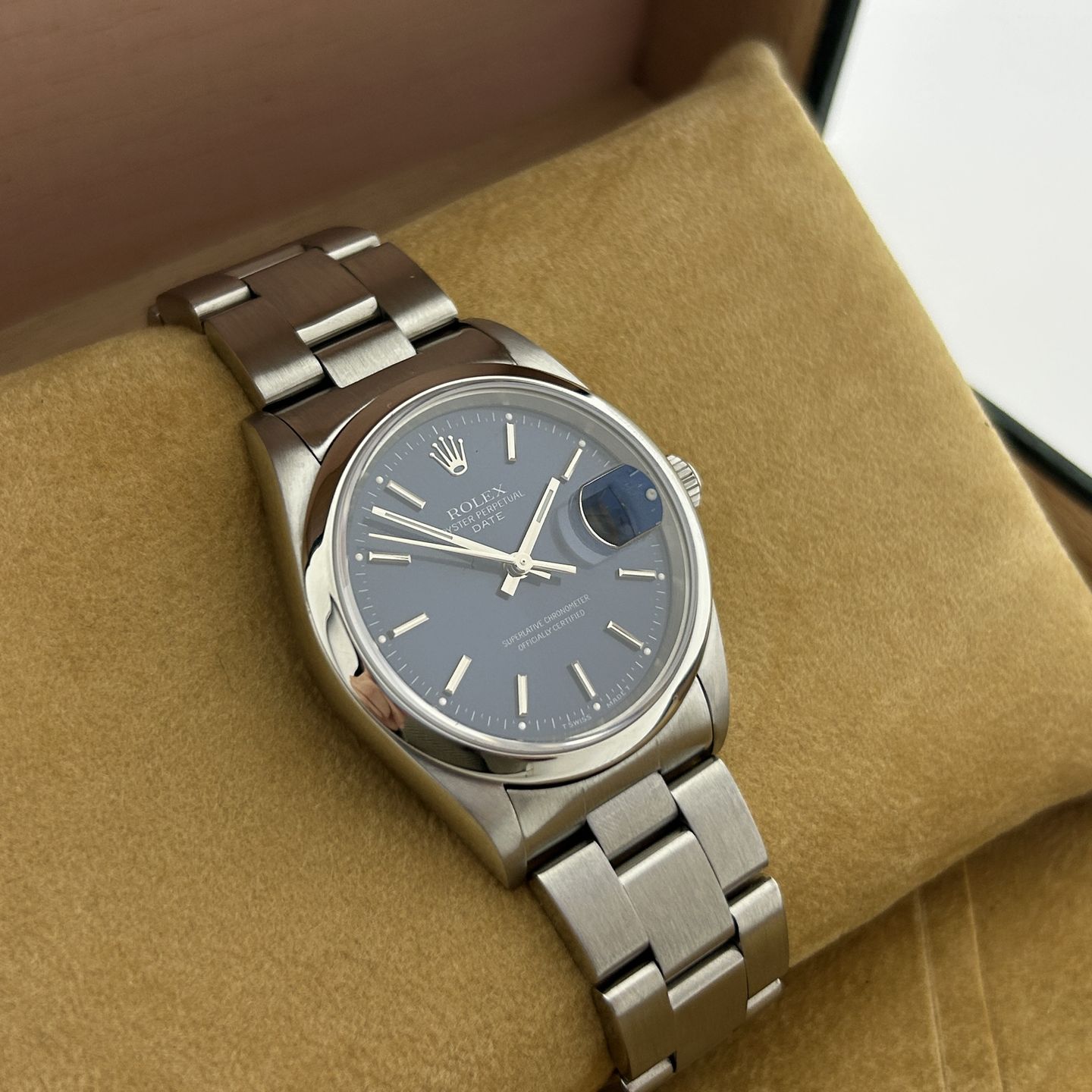 Rolex Oyster Perpetual Date 15200 (1996) - 34mm Staal (7/8)