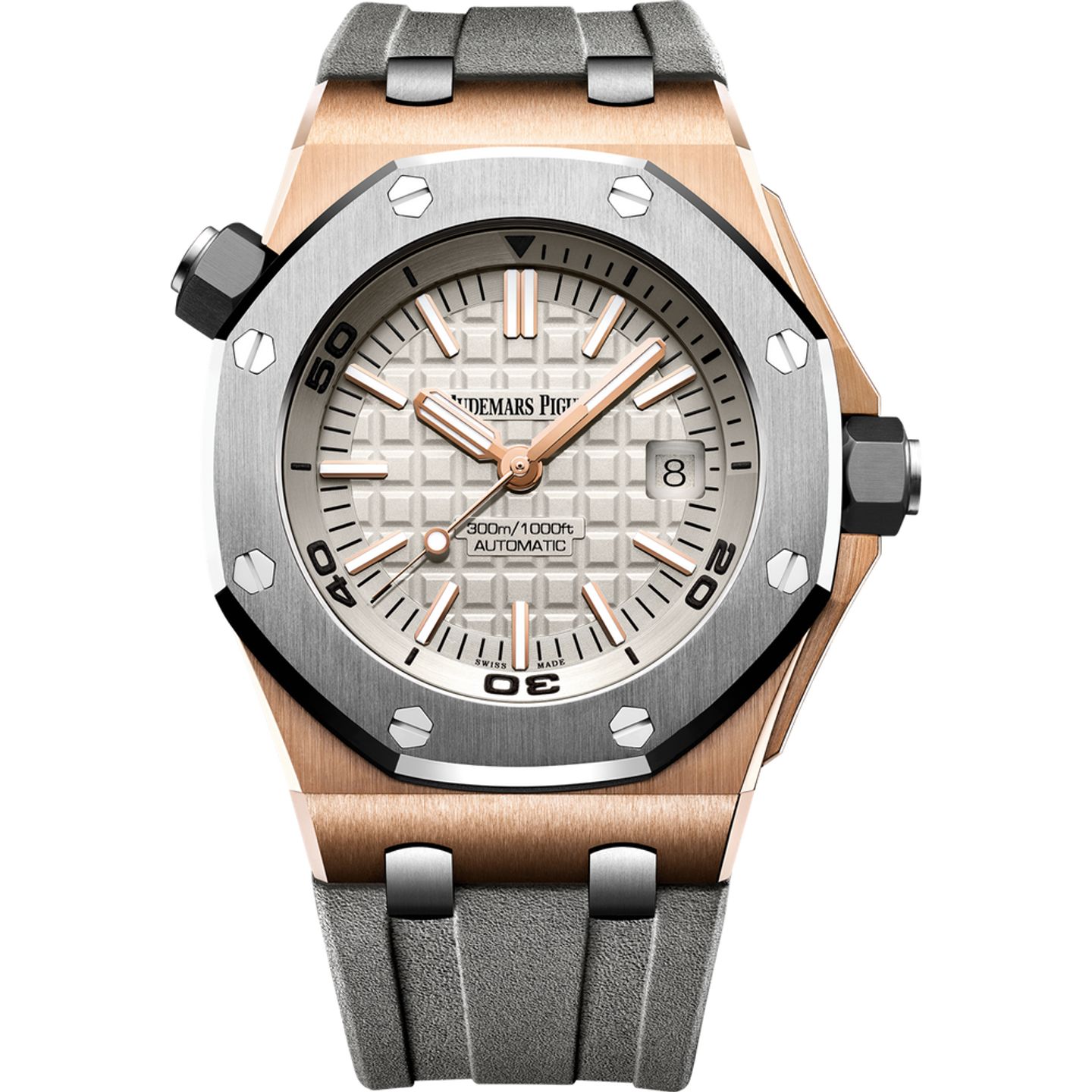 Audemars Piguet Royal Oak Offshore Diver 15711OI.OO.A006CA.01 (2025) - Grey dial 42 mm Rose Gold case (1/1)