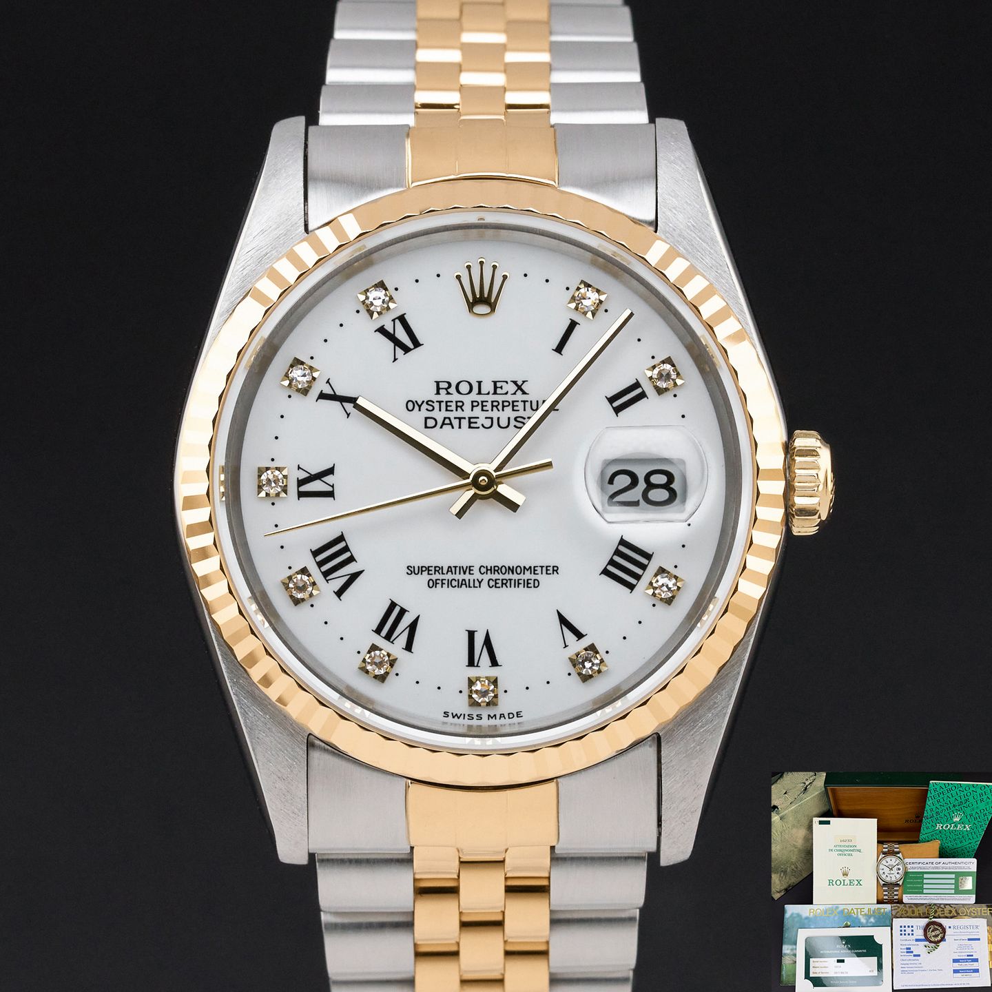 Rolex Datejust 36 16233 (1992) - 36 mm Gold/Steel case (1/8)