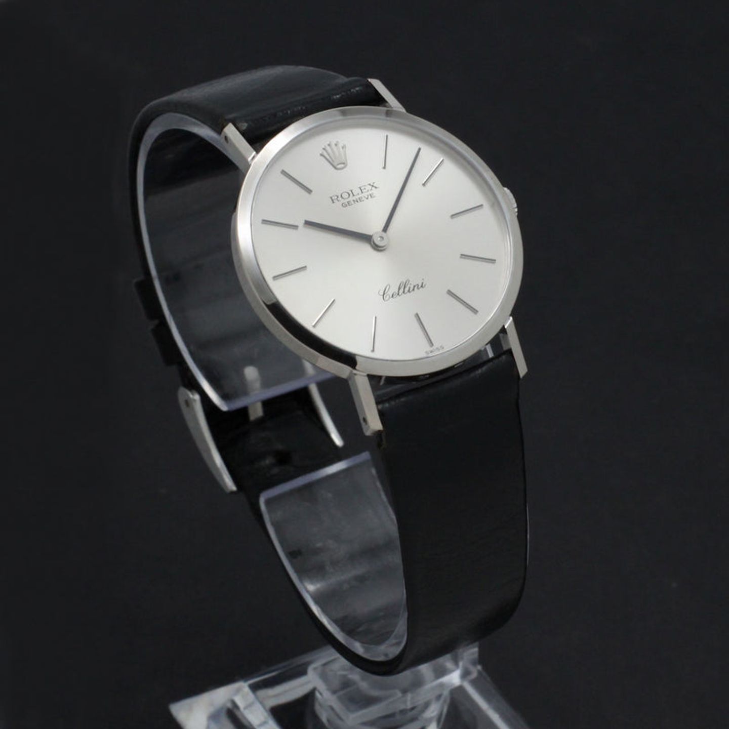 Rolex Cellini 4112 (1977) - Silver dial 32 mm White Gold case (4/7)