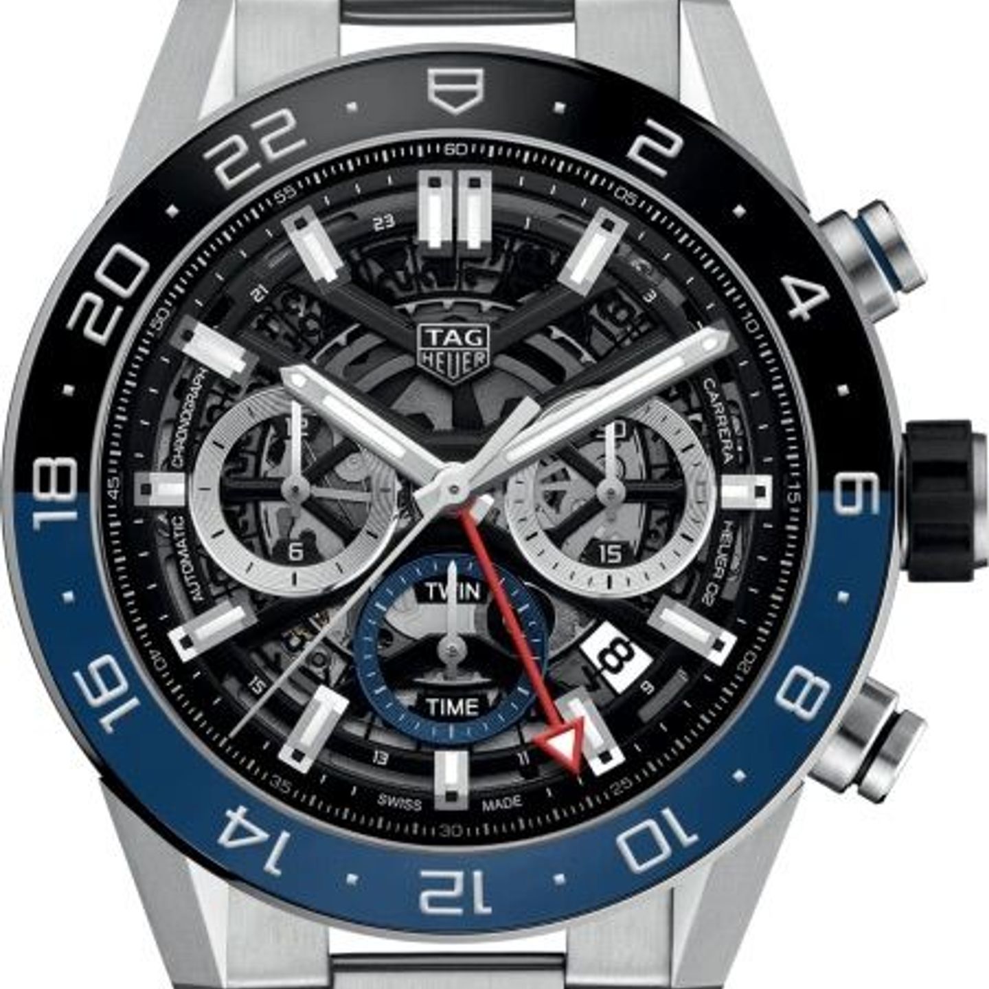 TAG Heuer Carrera CBG2A1Z.BA0658 (2024) - Zwart wijzerplaat 45mm Staal (1/8)