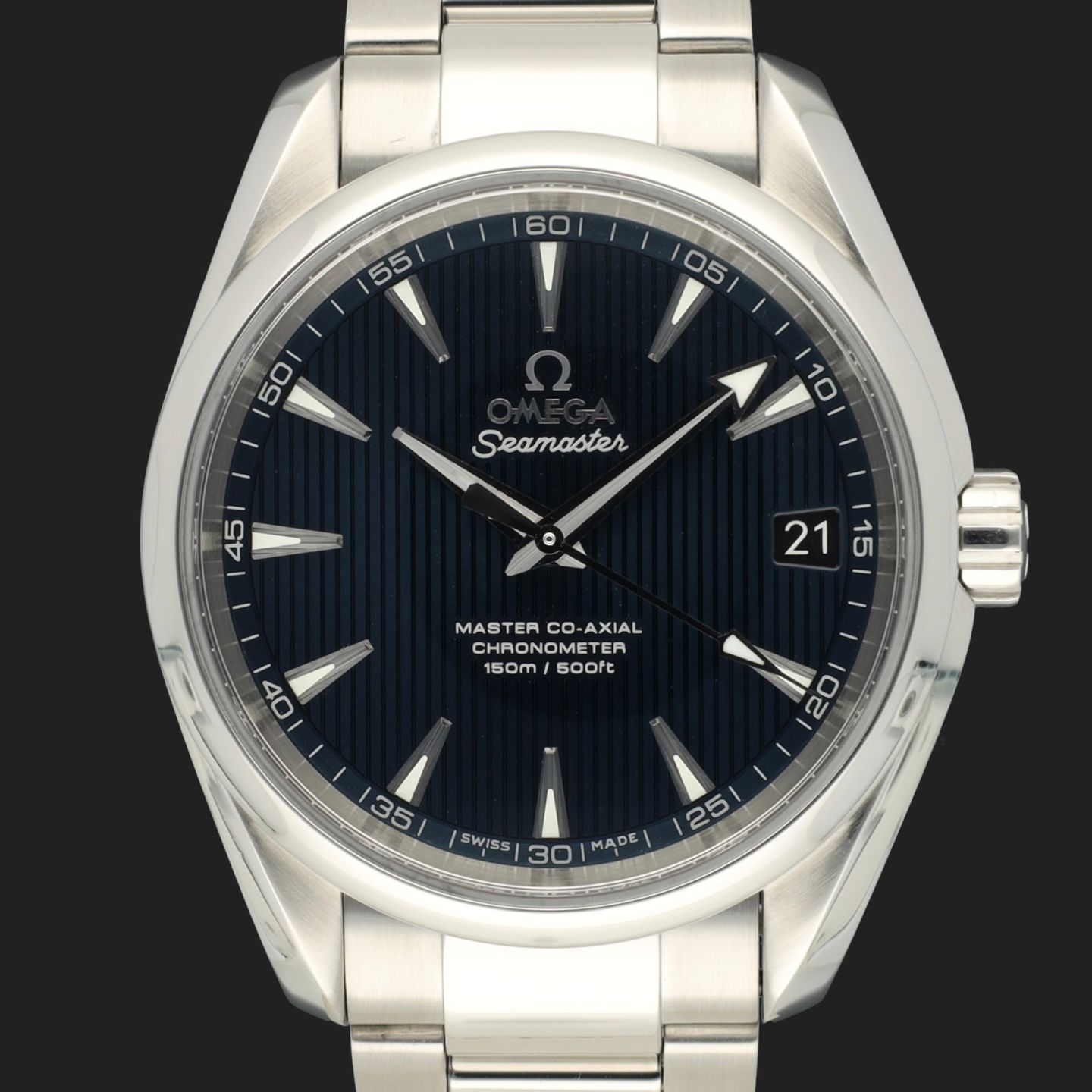 Omega Seamaster Aqua Terra 231.10.39.21.03.002 (2018) - Blue dial 39 mm Steel case (3/8)