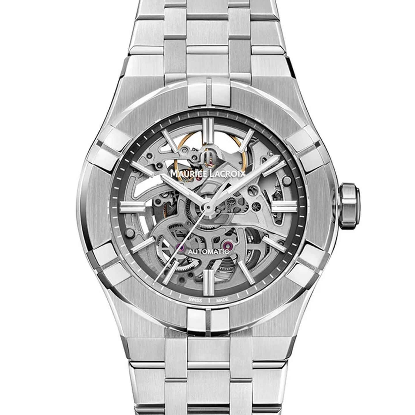 Maurice Lacroix Aikon AI6007-SS002-030-1 (2023) - Transparent dial 39 mm Steel case (1/3)