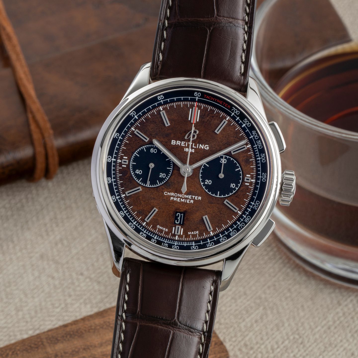 Breitling Premier AB01181A1Q1X1 (2019) - Brons wijzerplaat 42mm Staal (3/8)