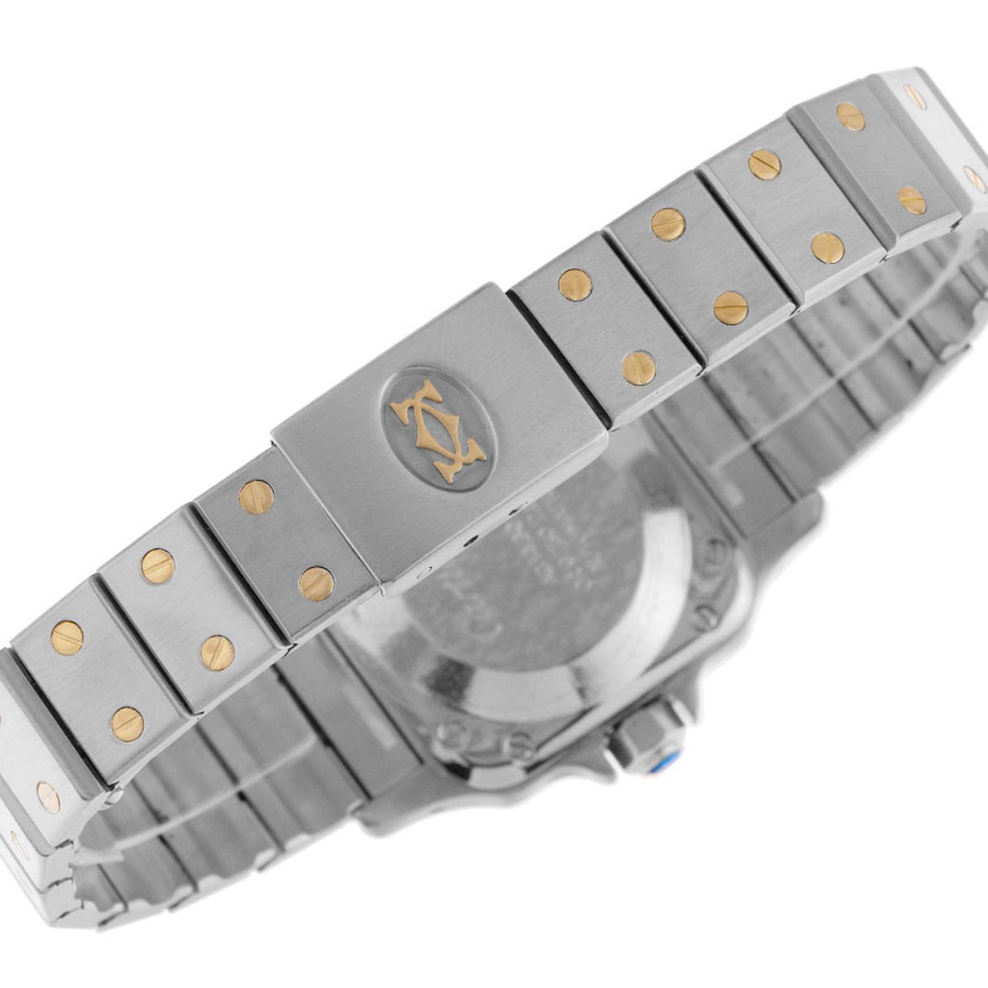 Cartier Santos 0902 (1999) - Wit wijzerplaat 24mm Goud/Staal (6/6)