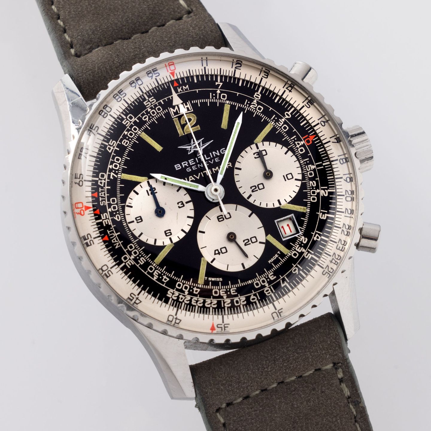 Breitling Navitimer 7806 (1973) - Zwart wijzerplaat 41mm Staal (3/8)