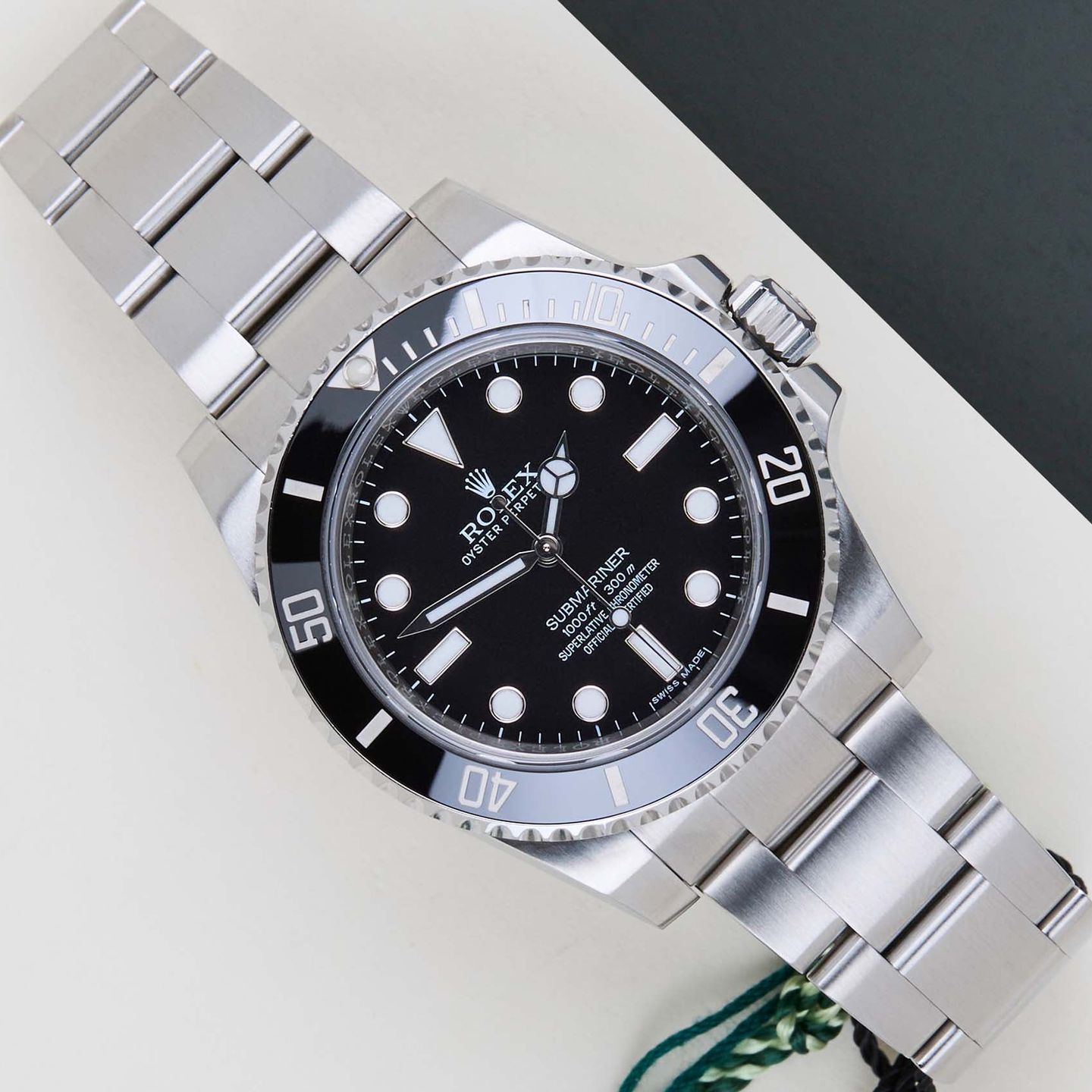 Rolex Submariner No Date 114060 (2017) - Zwart wijzerplaat 40mm Staal (1/8)