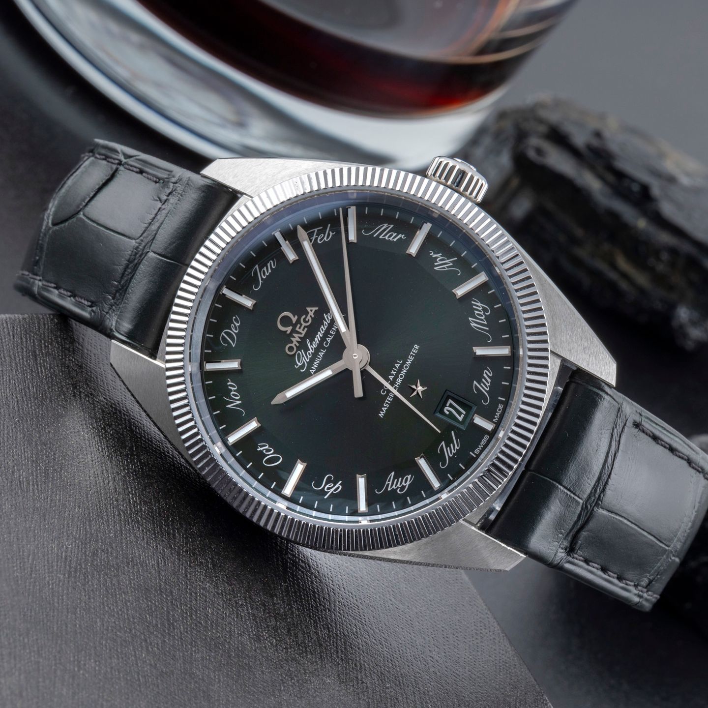 Omega Globemaster 130.33.41.22.10.001 (Onbekend (willekeurig serienummer)) - Groen wijzerplaat 41mm Staal (2/8)