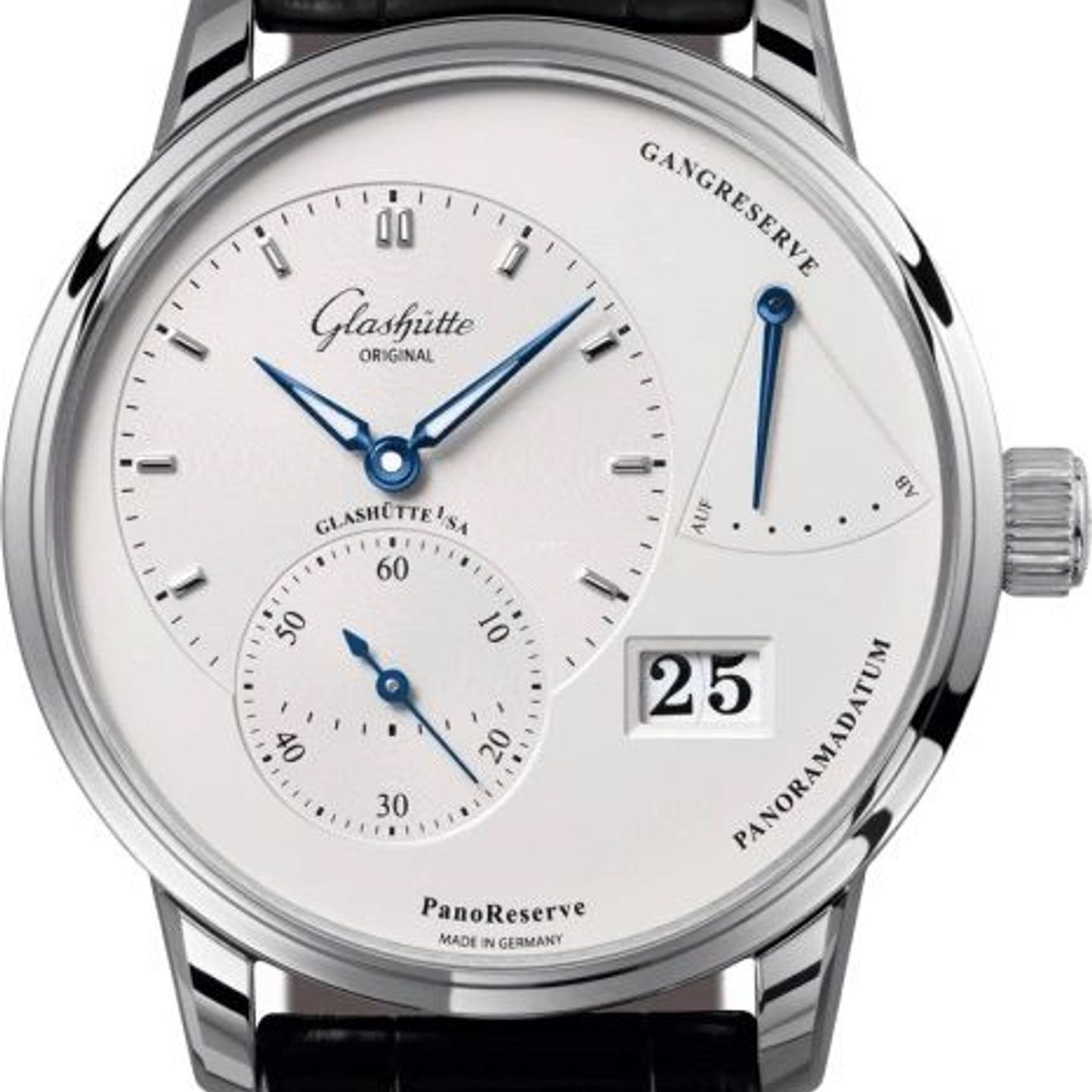 Glashütte Original PanoReserve 1-65-01-22-12-04 (2024) - Zilver wijzerplaat 40mm Staal (1/8)