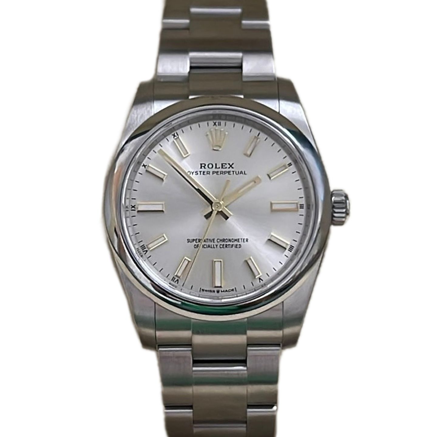 Rolex Oyster Perpetual 34 124200 (2024) - Zilver wijzerplaat 34mm Staal (1/1)