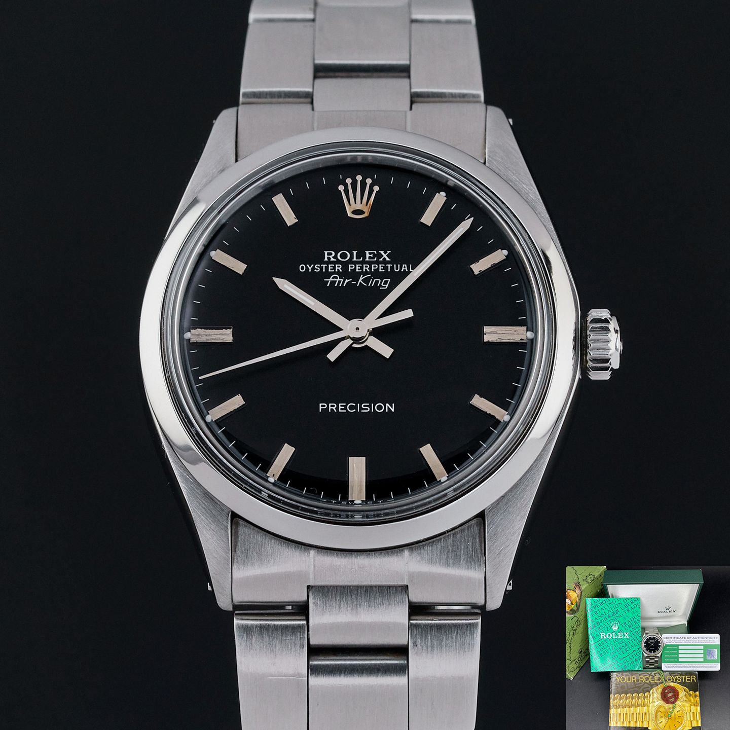 Rolex Air-King 5500 (1976) - 34mm Staal (1/7)