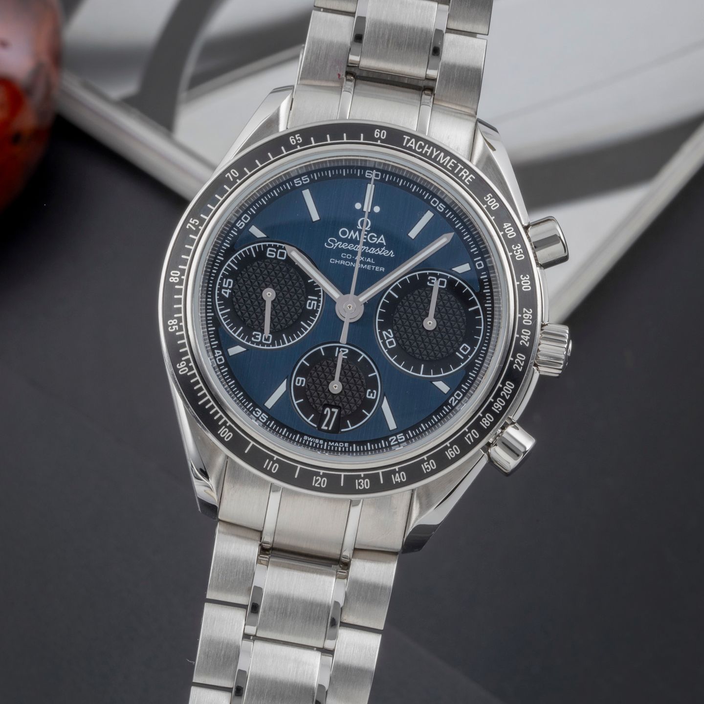 Omega Speedmaster Racing 326.30.40.50.03.001 (Unknown (random serial)) - Blue dial 40 mm Steel case (3/8)