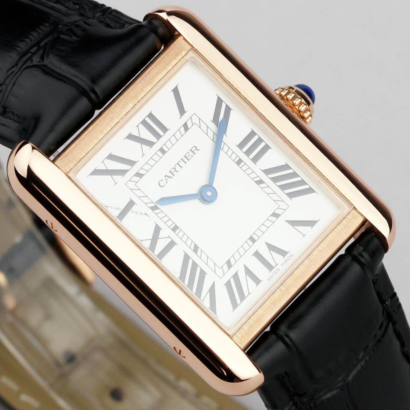 Cartier Tank Solo W5200024 (2018) - Zilver wijzerplaat 31mm Roségoud (4/7)