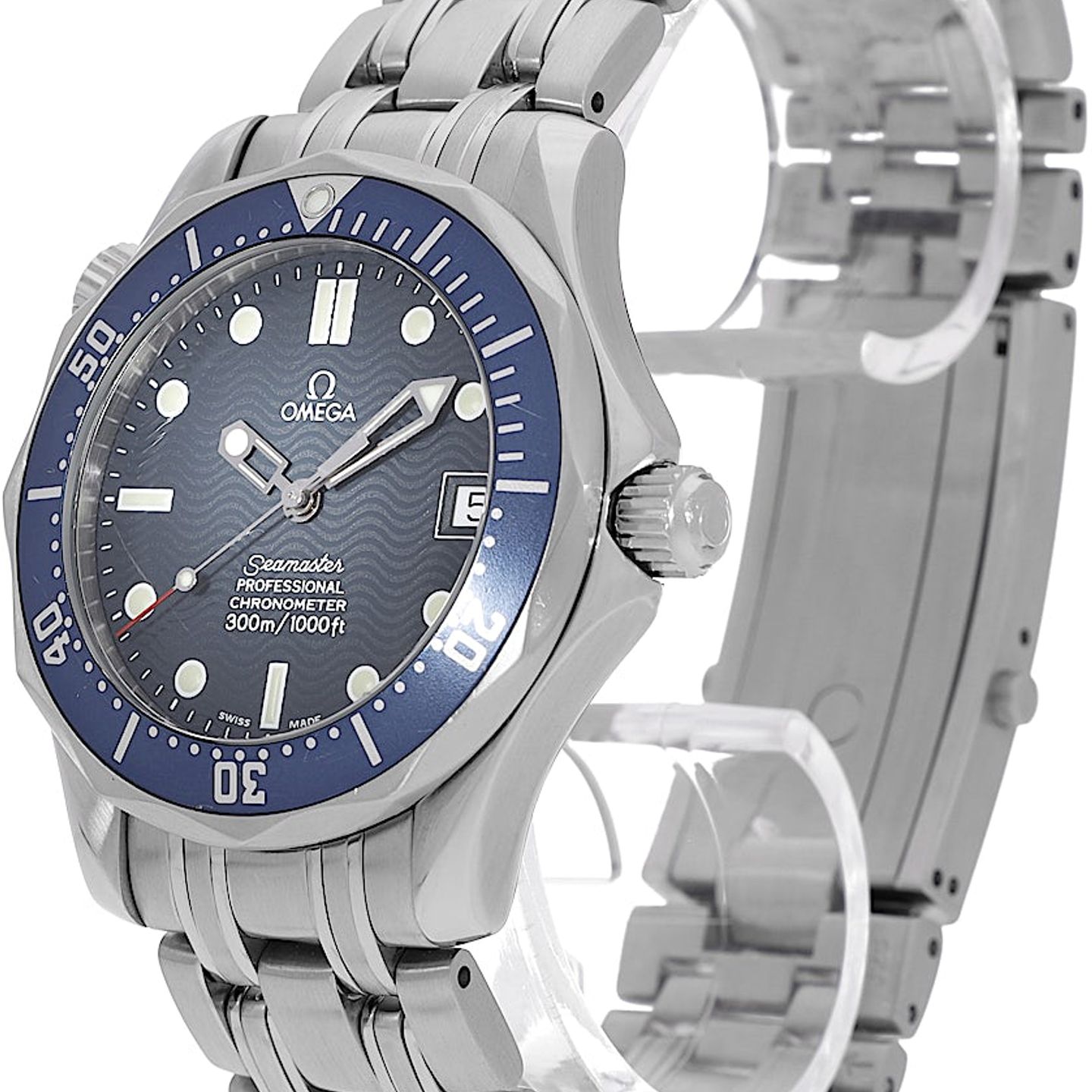 Omega Seamaster Diver 300 M 2551.80.00 (2005) - Blauw wijzerplaat 36mm Staal (3/5)