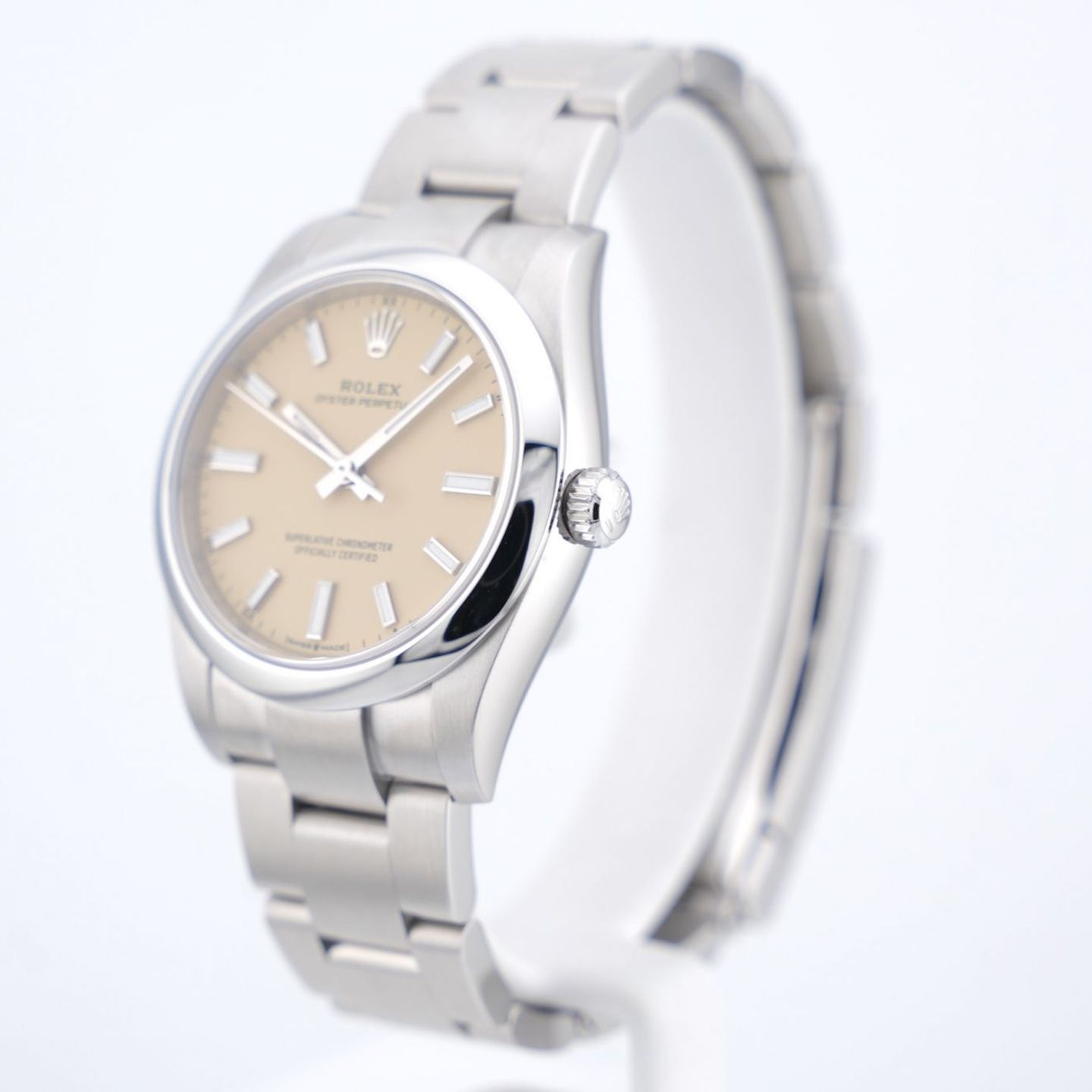 Rolex Oyster Perpetual 34 124200 (2025) - Beige dial 34 mm Steel case (2/8)