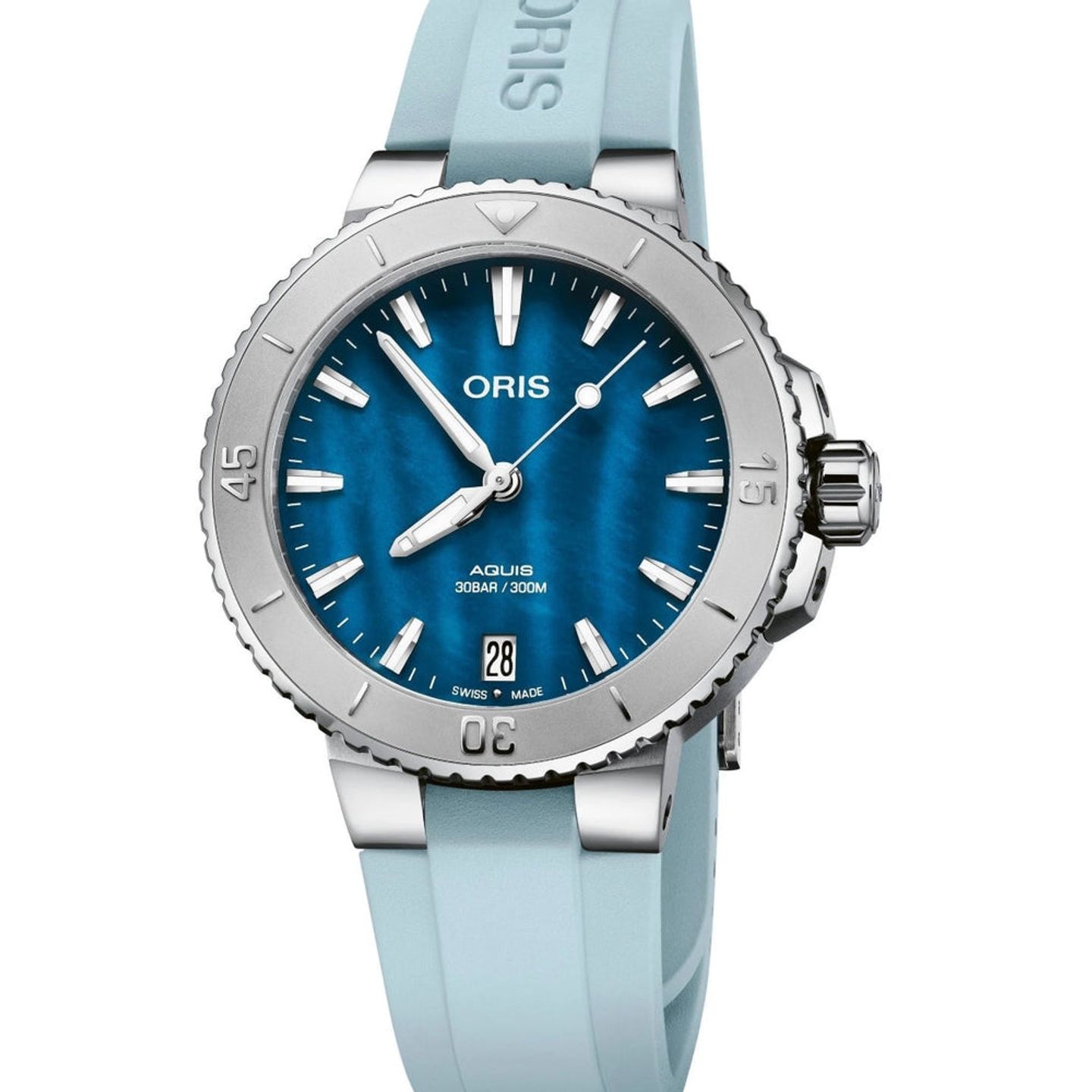 Oris Aquis 01 733 7770 4155-07 4 18 65FC (2026) - Parelmoer wijzerplaat 37mm Staal (1/1)