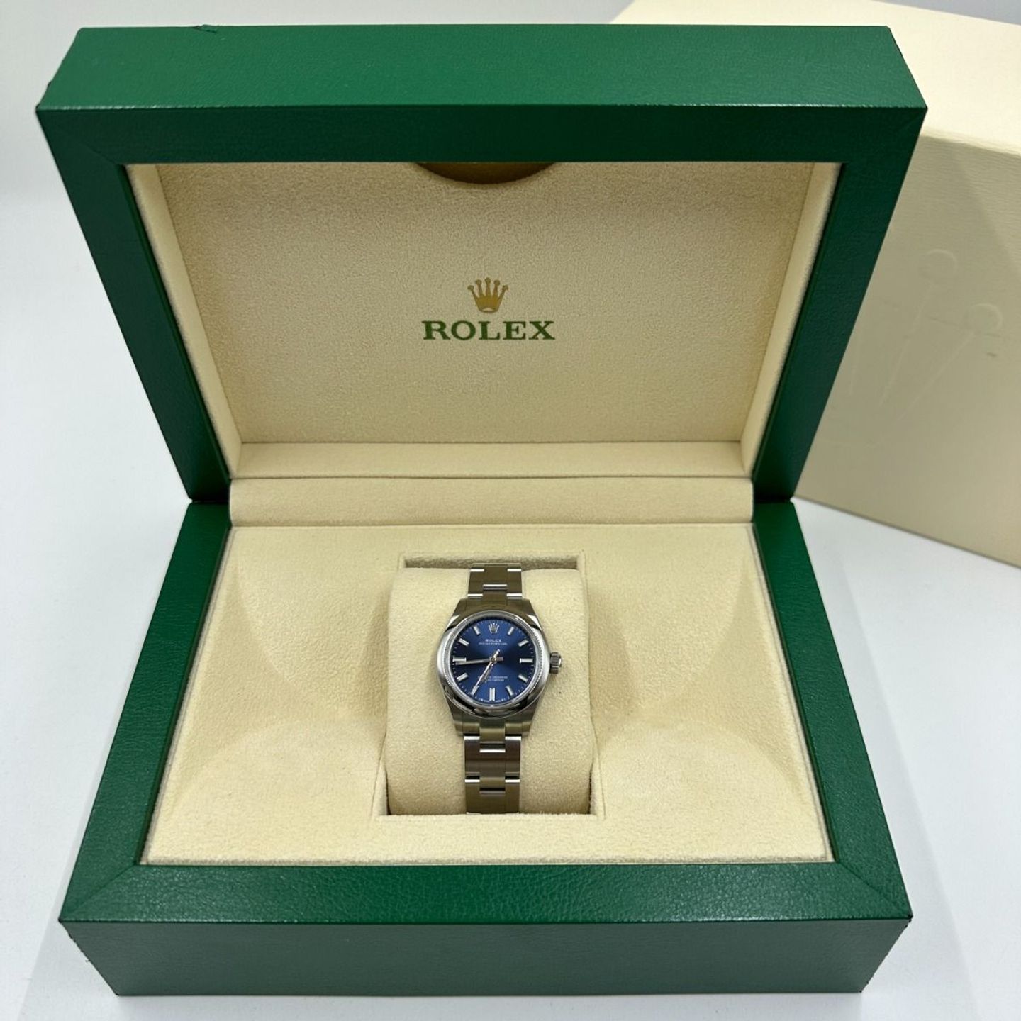 Rolex Oyster Perpetual 28 276200 (2024) - Blue dial 28 mm Steel case (4/8)