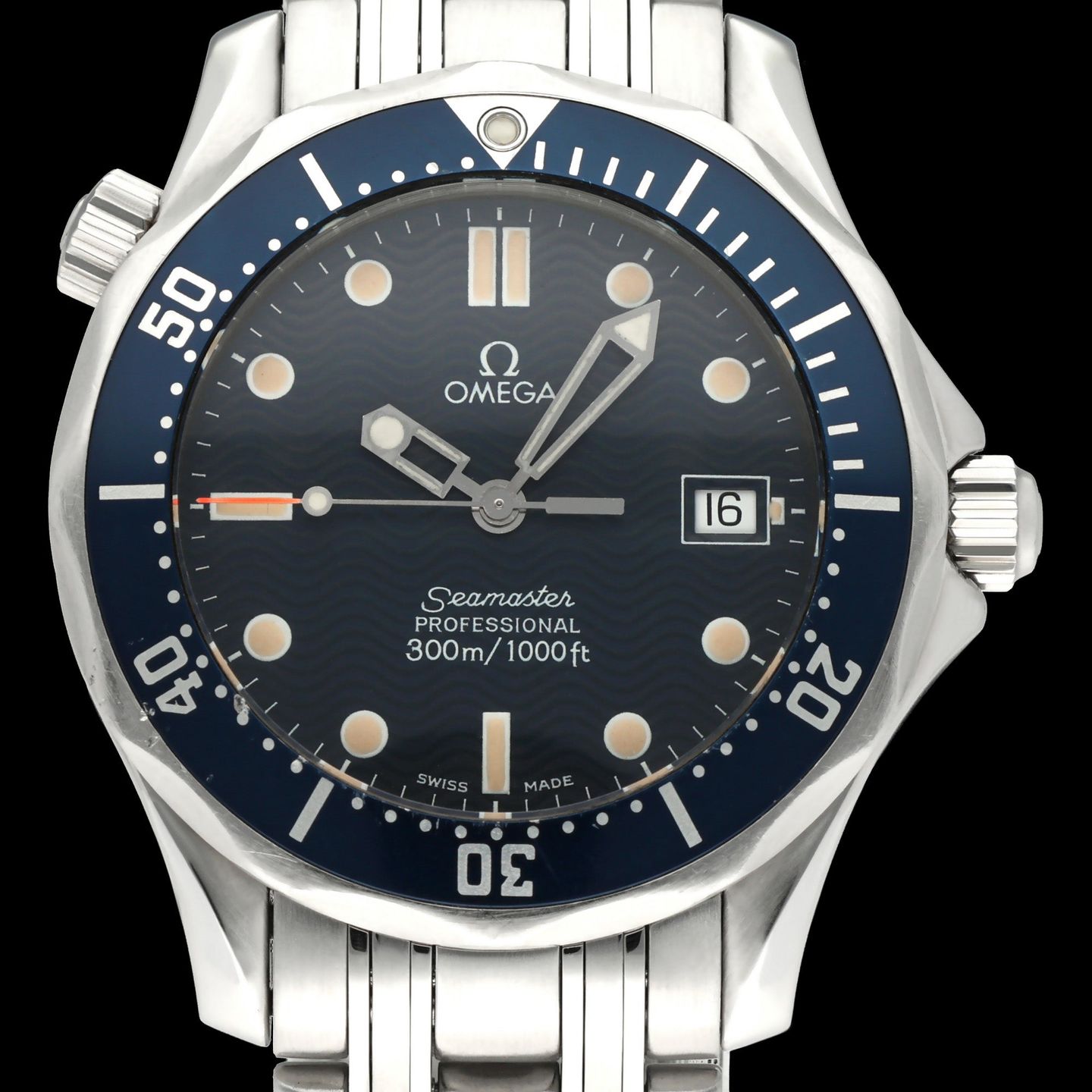 Omega Seamaster Diver 300 M 2561.80.00 (1994) - Blauw wijzerplaat 36mm Staal (1/8)