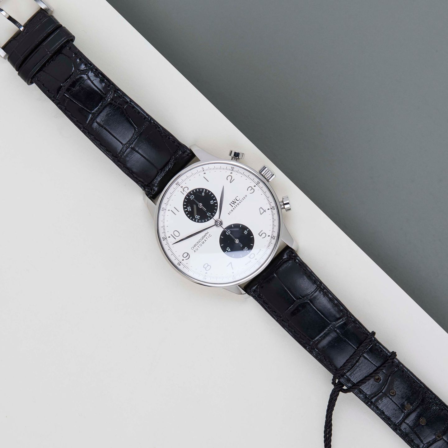 IWC Portuguese Chronograph IW371411 (2004) - Silver dial 41 mm Steel case (2/8)