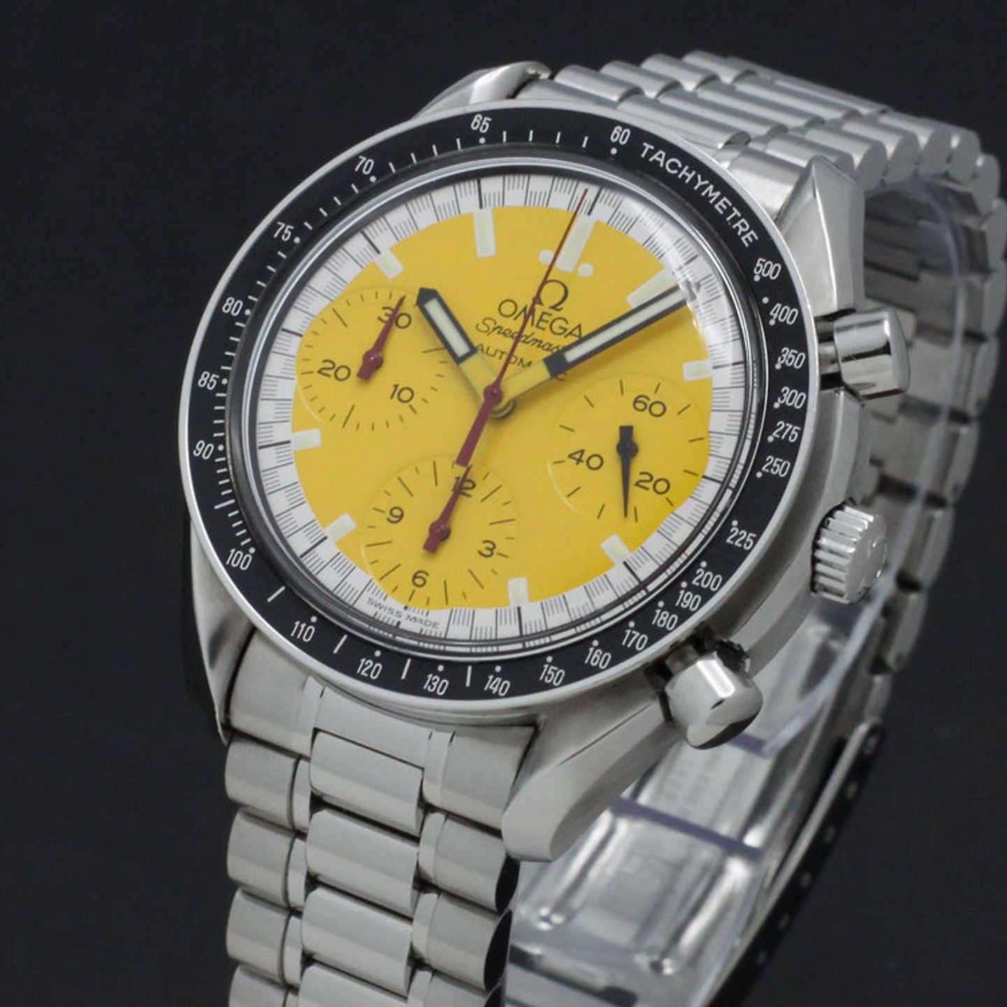 Omega Speedmaster Reduced 3510.12.00 (1998) - Yellow dial 39 mm Steel case (7/7)