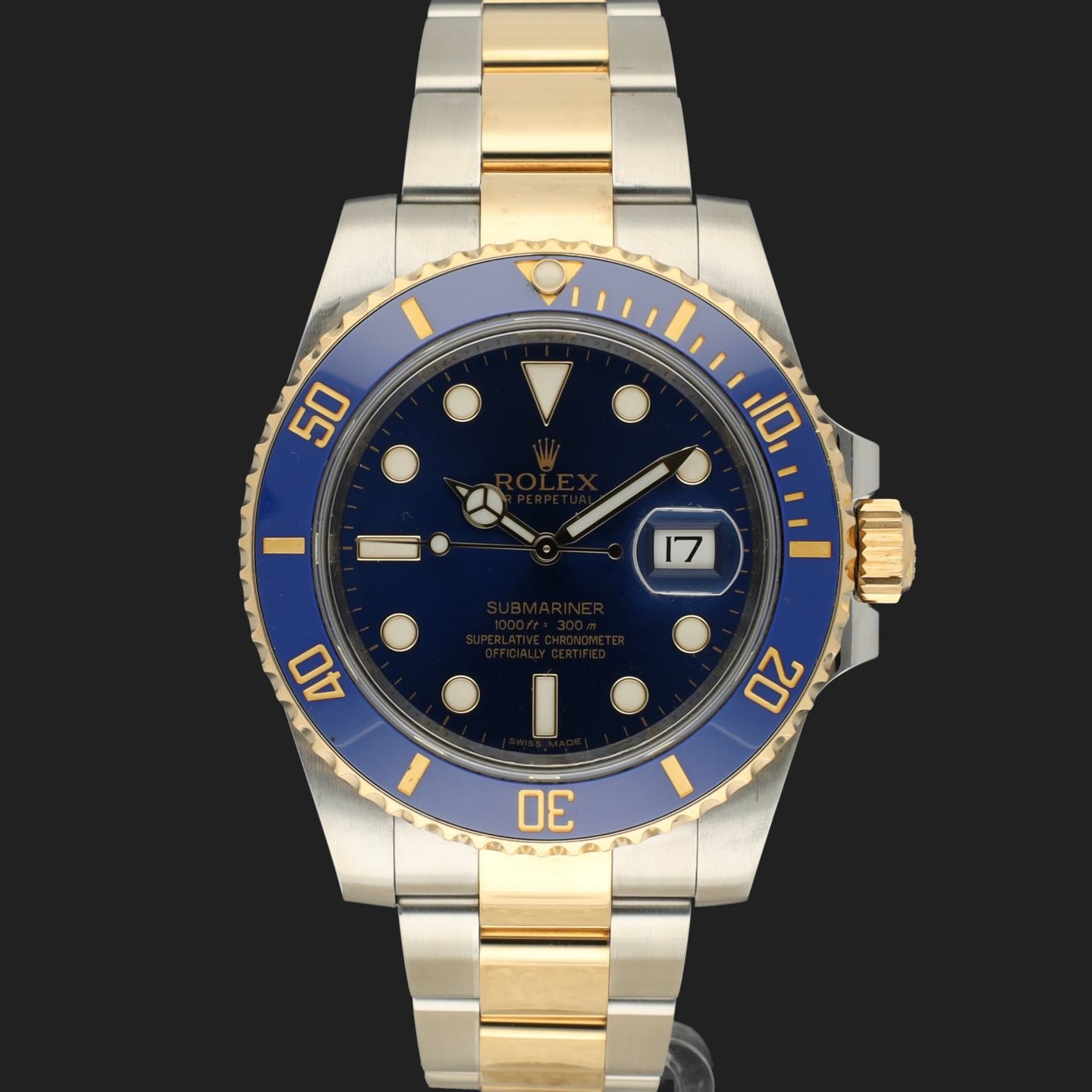 Rolex Submariner Date 116613LB (2015) - Blue dial 40 mm Gold/Steel case (3/8)