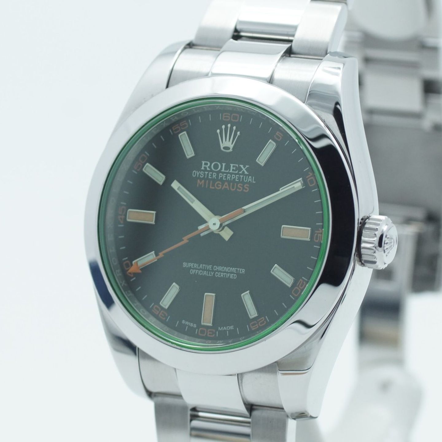 Rolex Milgauss 116400GV (2016) - Zwart wijzerplaat 40mm Staal (5/8)