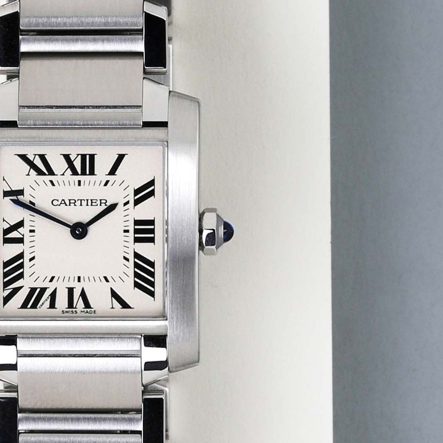 Cartier Tank Française WSTA0005  (2020) - Silver dial 30 mm Steel case (5/8)