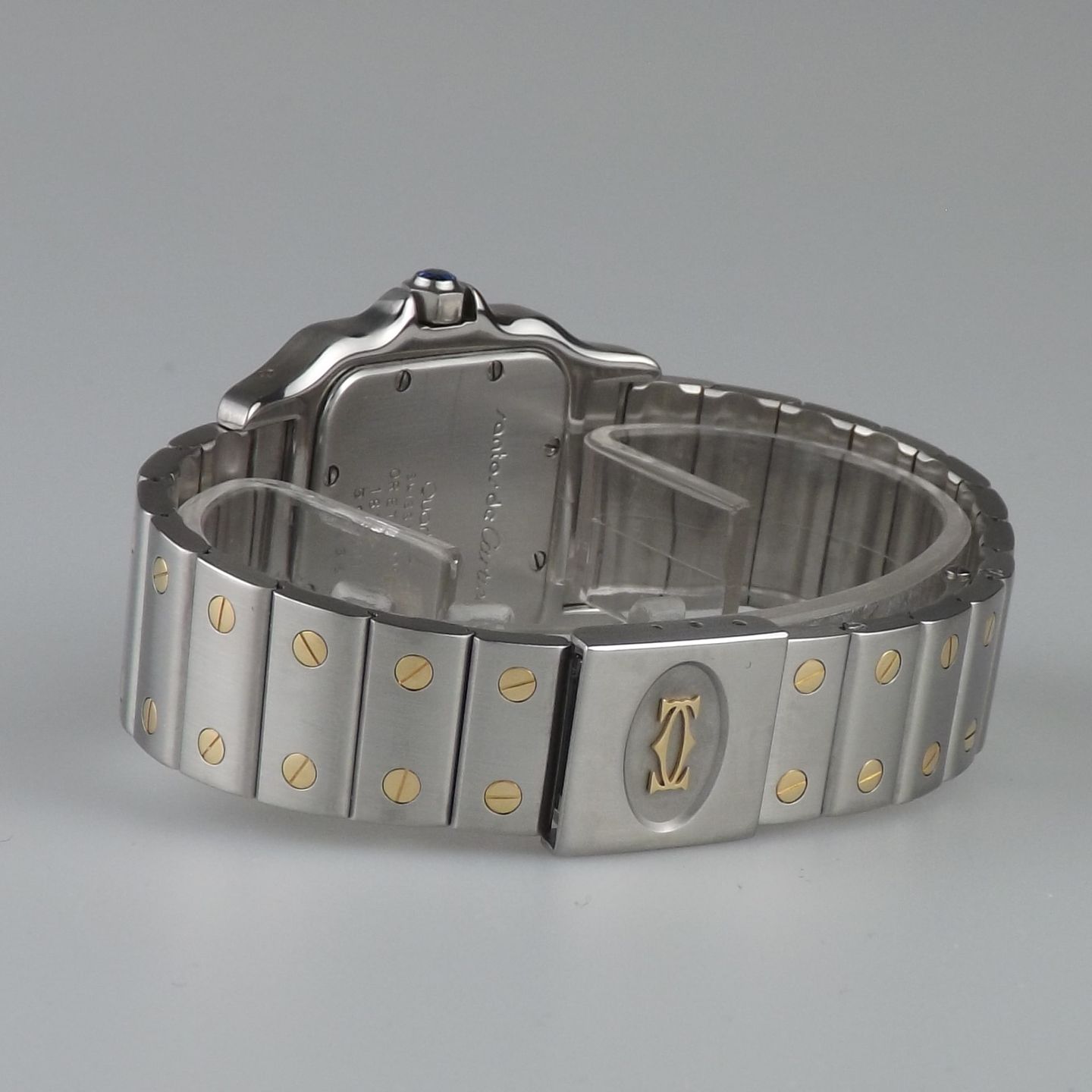 Cartier Santos Galbée 187901 (Unknown (random serial)) - Silver dial 29 mm Gold/Steel case (6/8)