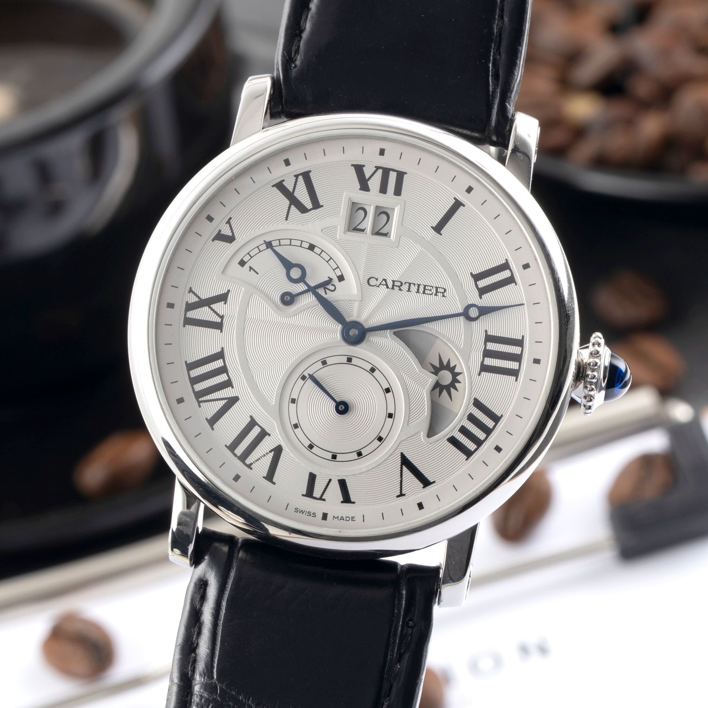 Cartier Rotonde de Cartier W1556368 (Onbekend (willekeurig serienummer)) - Zilver wijzerplaat 42mm Staal (3/8)
