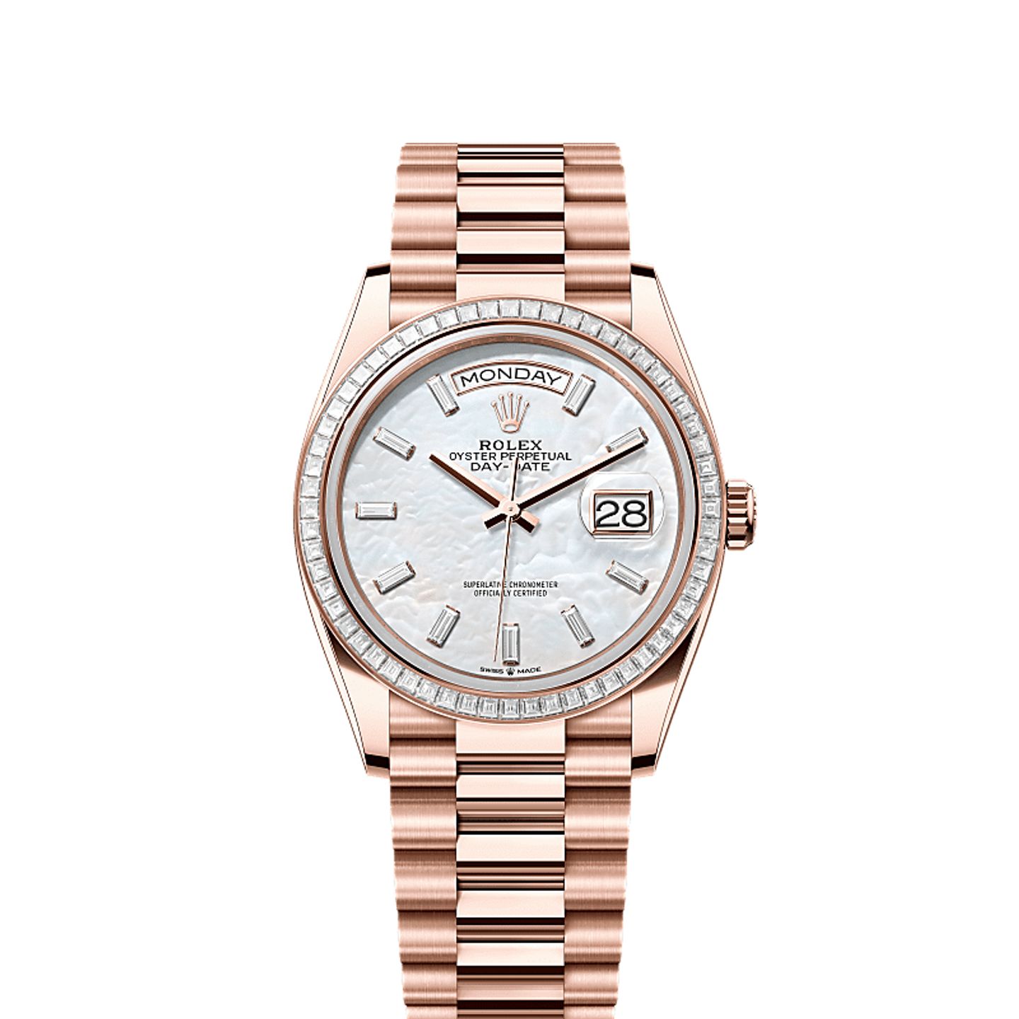 Rolex Day-Date 36 128395TBR (2025) - Wit wijzerplaat 36mm Roségoud (1/1)