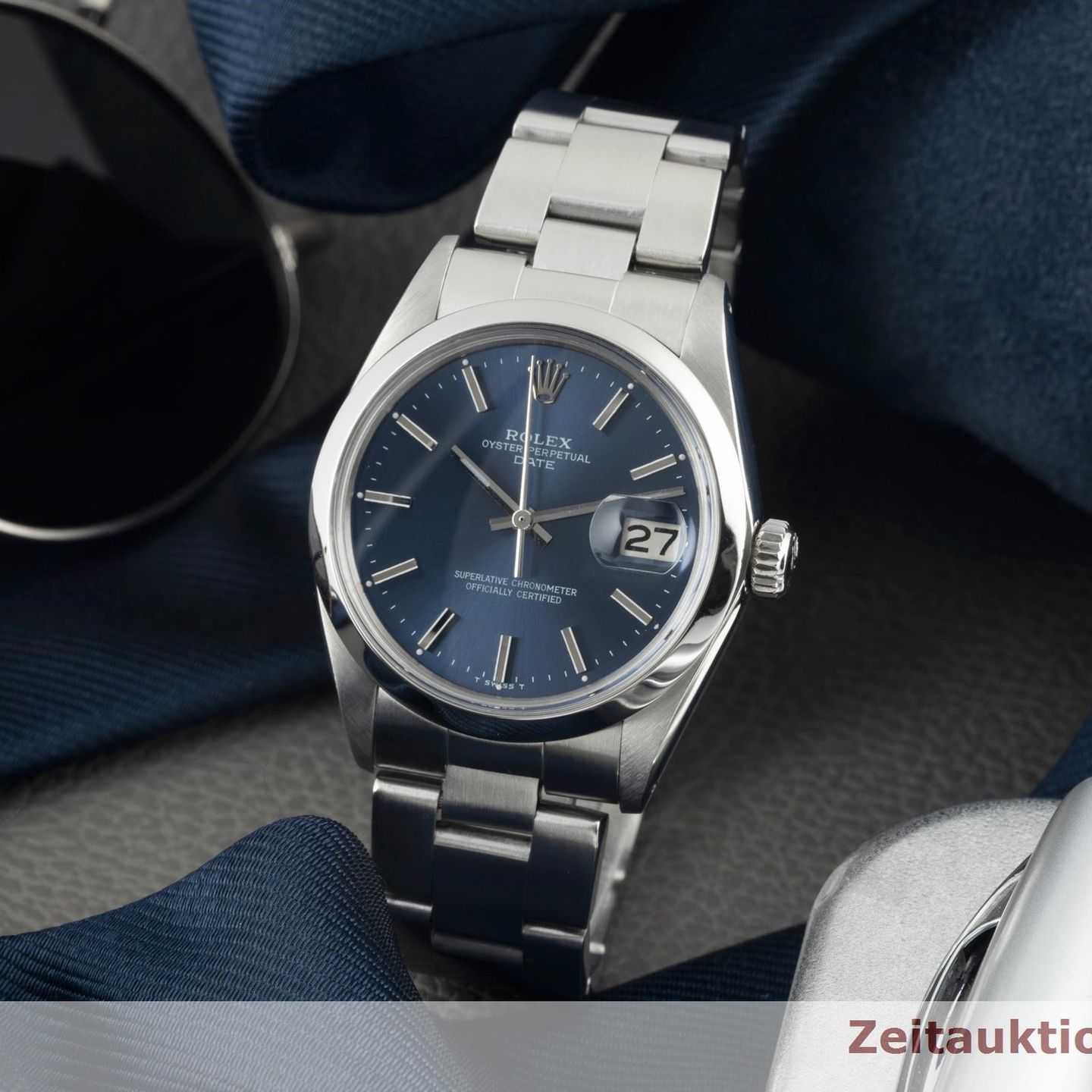 Rolex Oyster Perpetual Date 1500 (1973) - 34mm Staal (1/8)