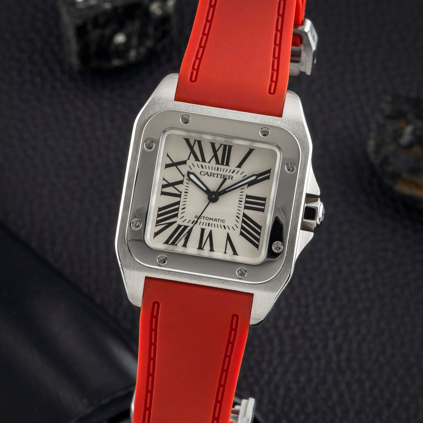 Cartier Santos 100 W20106X8 (2011) - White dial 33 mm Steel case (3/8)