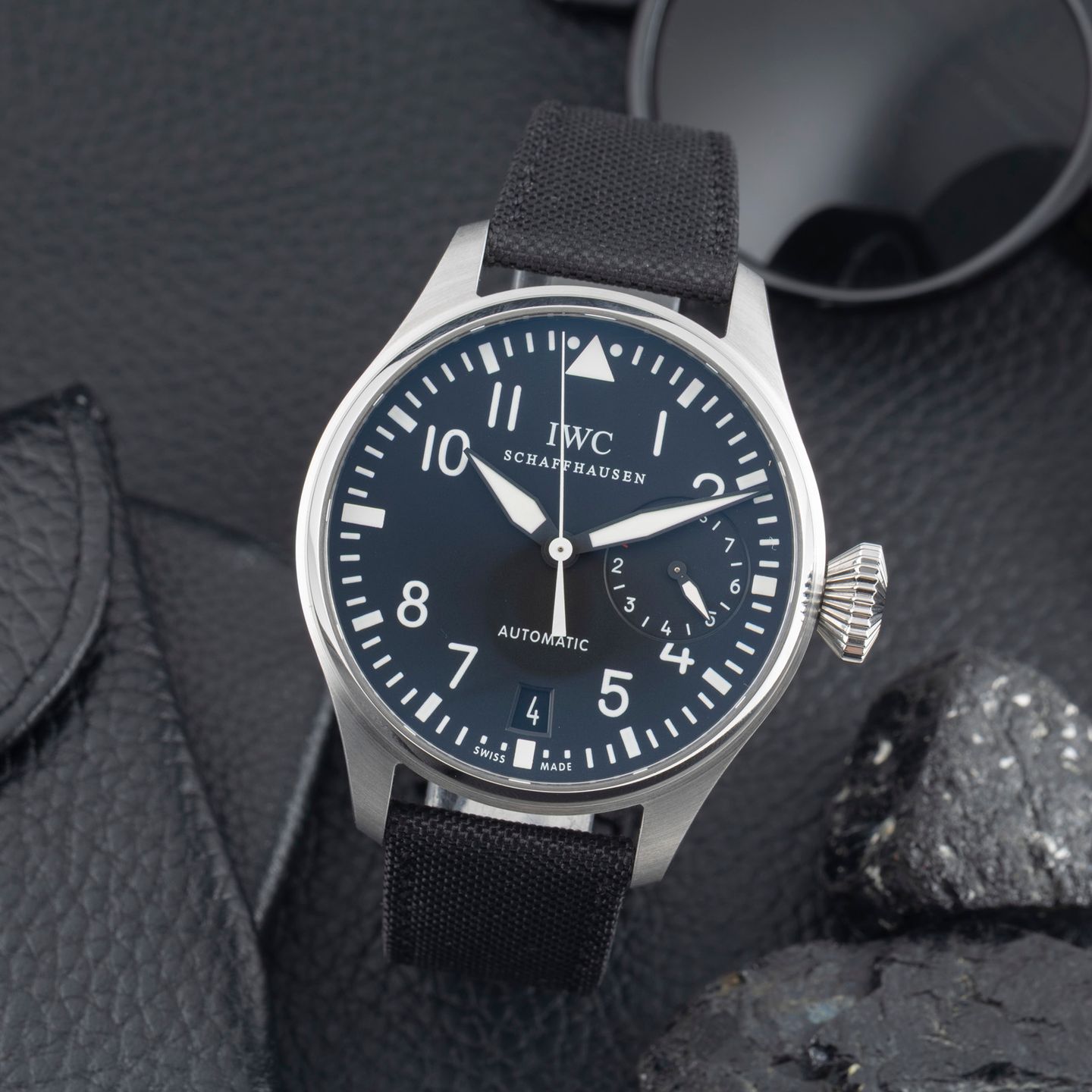 IWC Big Pilot IW500401 (2010) - Zwart wijzerplaat 46mm Staal (1/8)