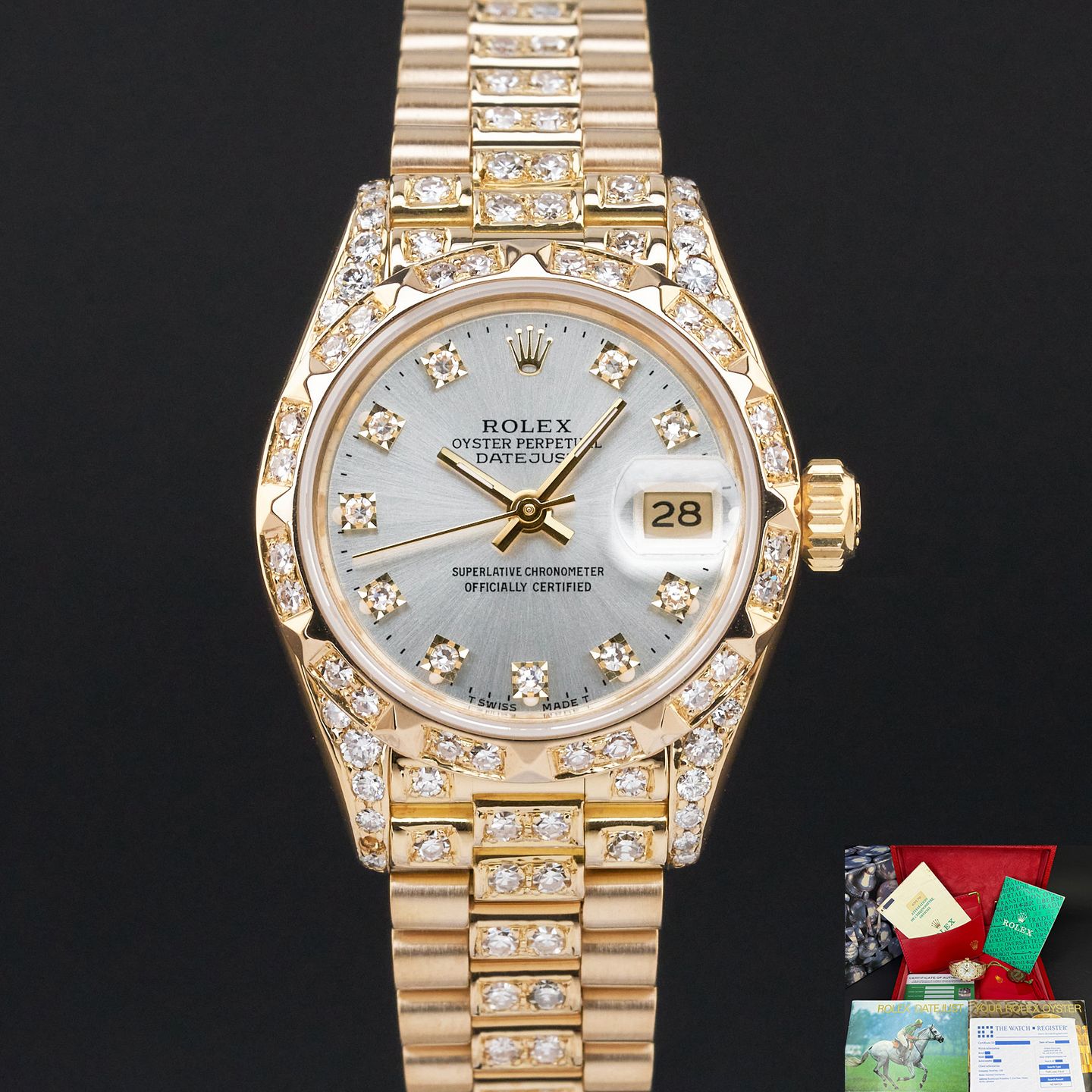Rolex Lady-Datejust 69178 (1991) - 26 mm Yellow Gold case (1/8)