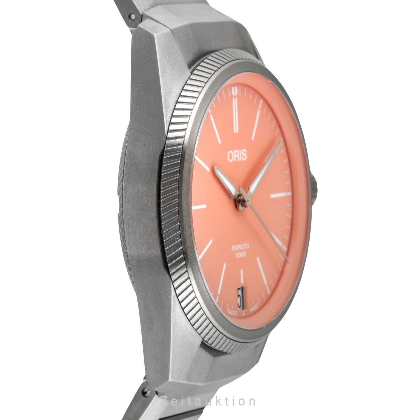 Oris Big Crown ProPilot 01 400 7778 7158-07 7 20 01TLC (Onbekend (willekeurig serienummer)) - Oranje wijzerplaat 39mm Titanium (6/8)
