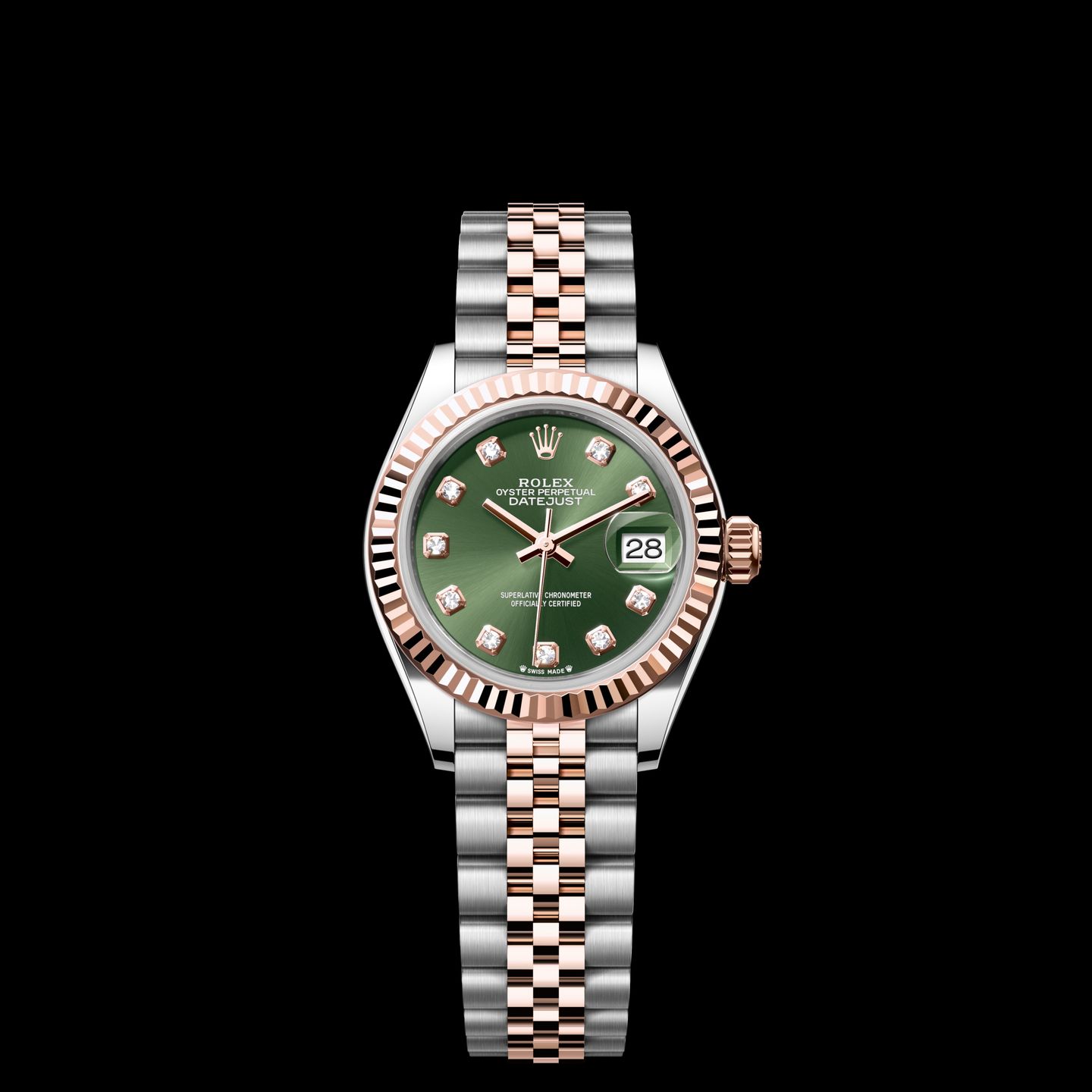 Rolex Lady-Datejust 279171 (2023) - Green dial 28 mm Gold/Steel case (1/1)